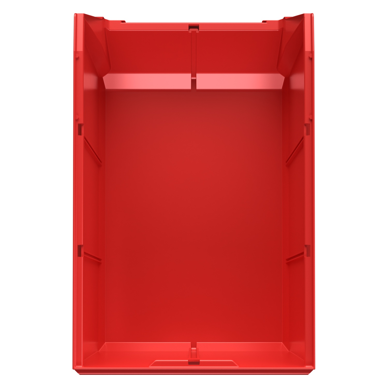 Складской лоток Logic Store 500х300х250 мм iPlast красный с отверстиями для перегородок и наклейкой сбоку