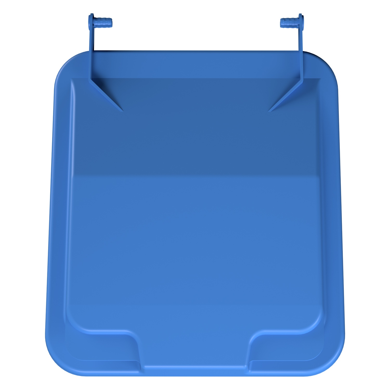 Крышка для мусорного контейнера 240 л iPlast синяя c осями для крепления