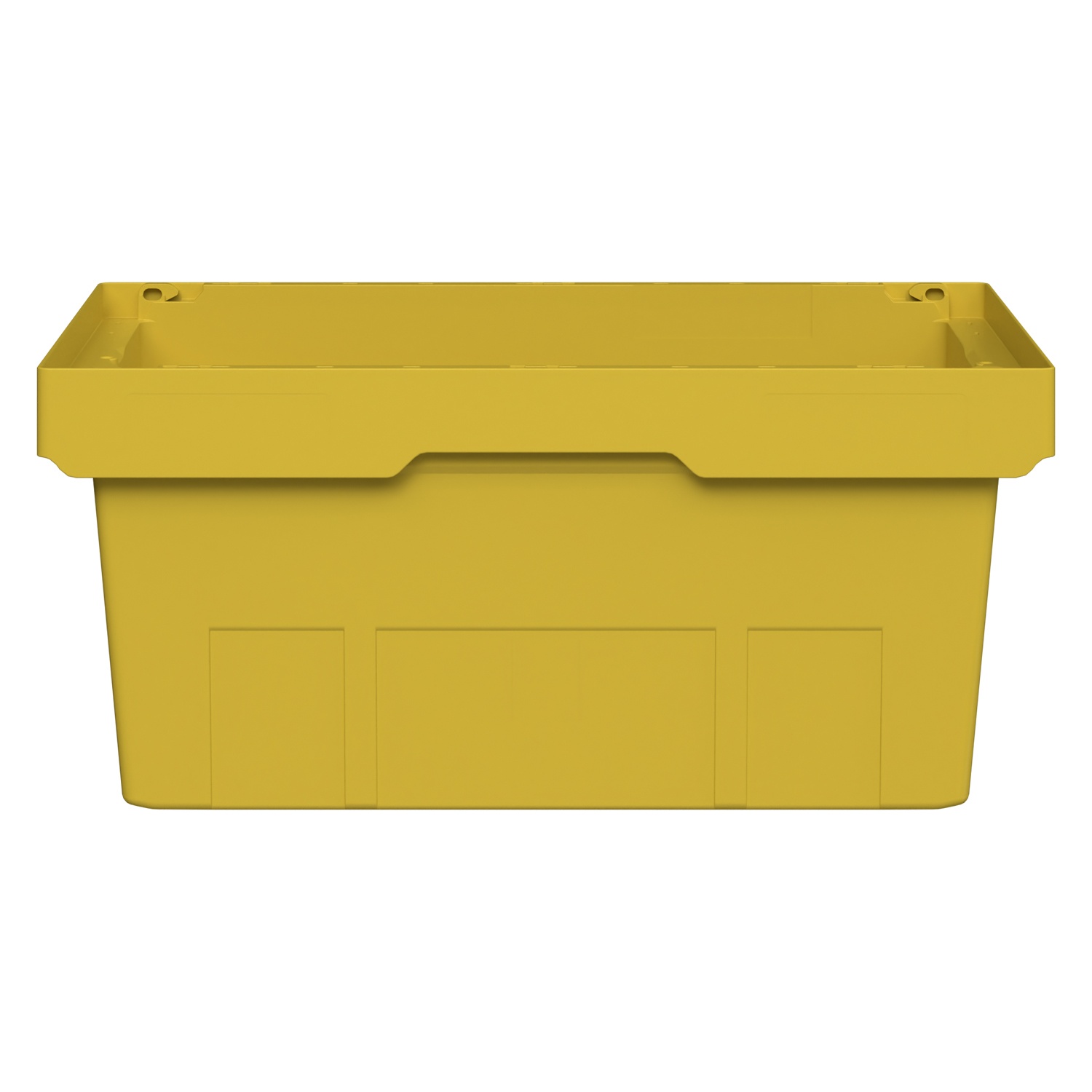 Вкладываемый контейнер INSTORE KV-6427 600x400x272 мм iPlast жёлтый со сплошным дном