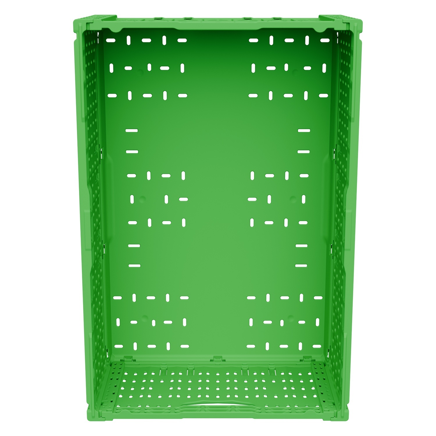Складной ящик FC-6422 600х400х220 мм iPlast салатовый перфорированный
