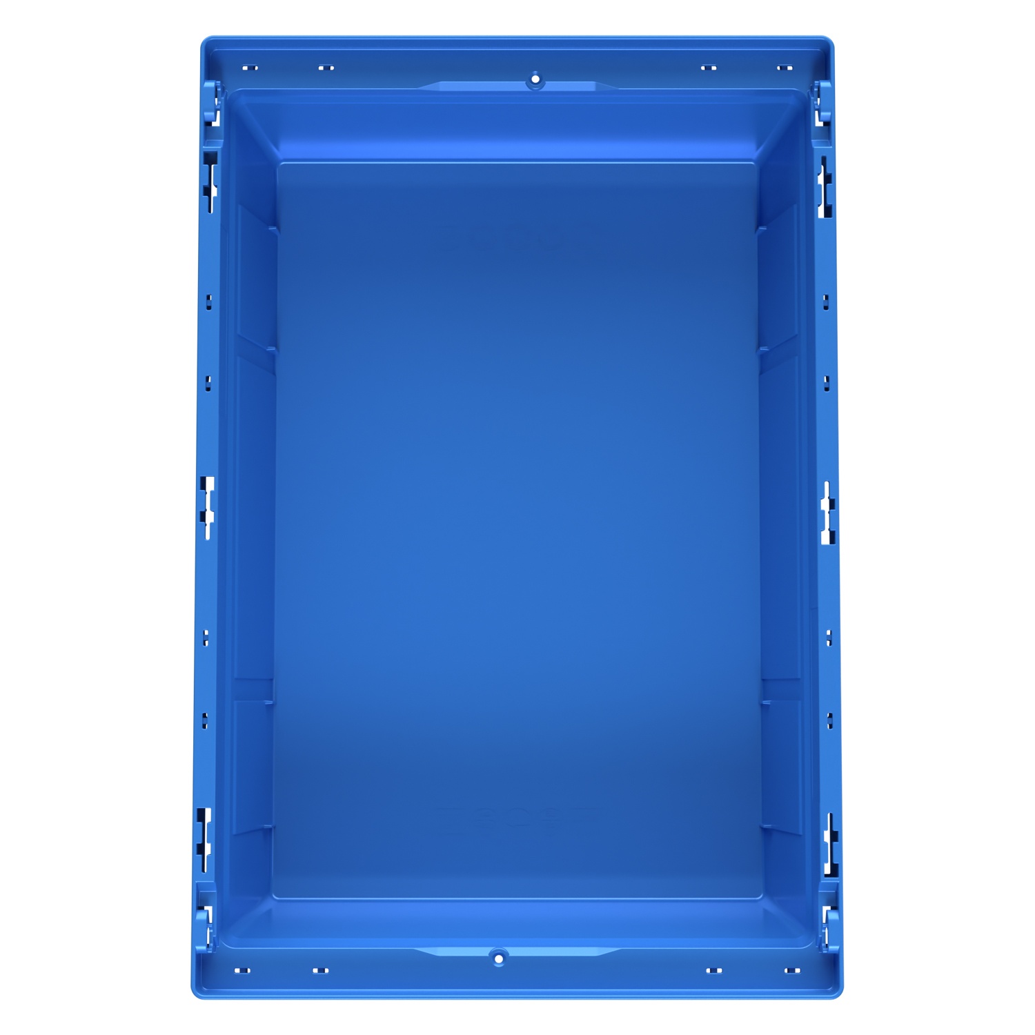Вкладываемый контейнер INSTORE KV-6417 600x400x172 мм iPlast голубой со сплошным дном