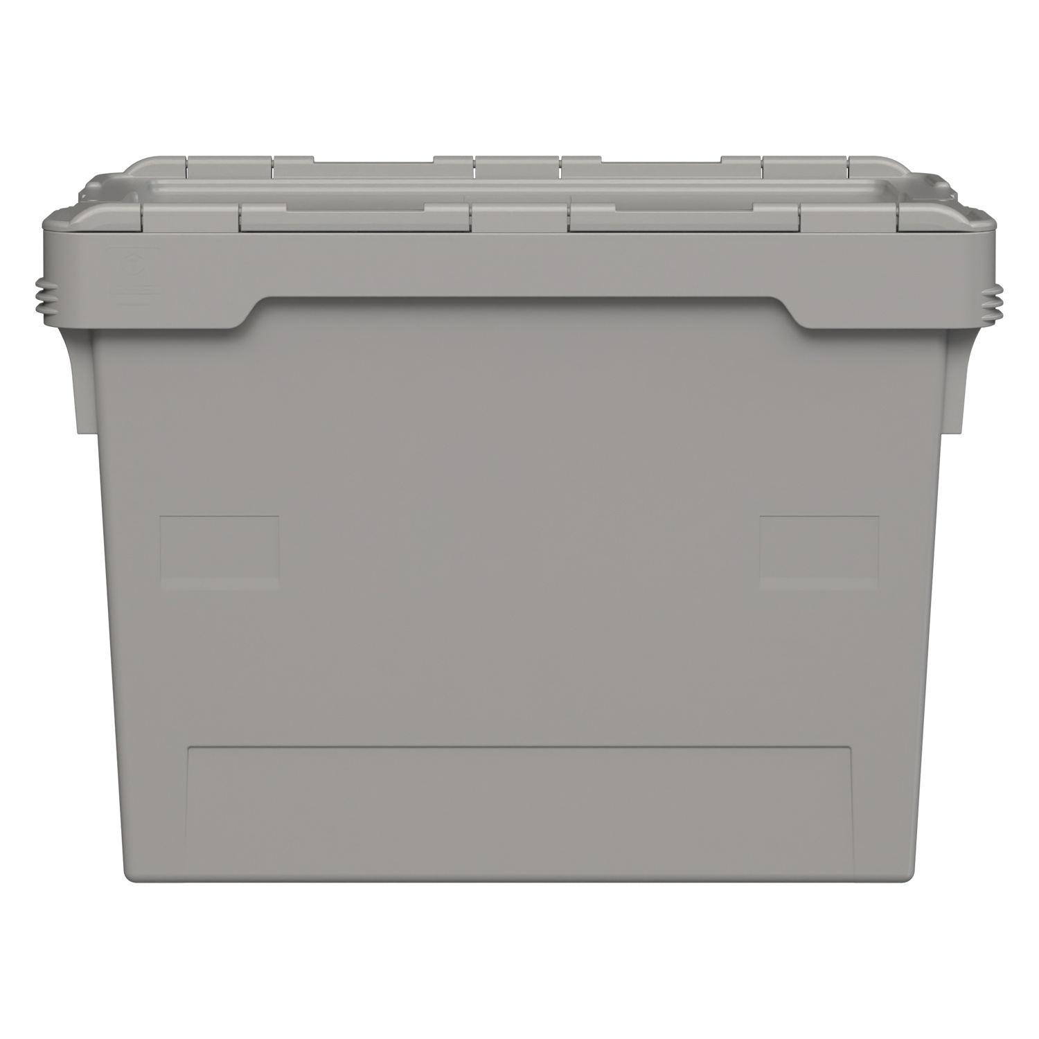 Вкладываемый контейнер INSTORE KV-6442.1 600х398х420 мм iPlast серый со сплошным дном и распашной крышкой