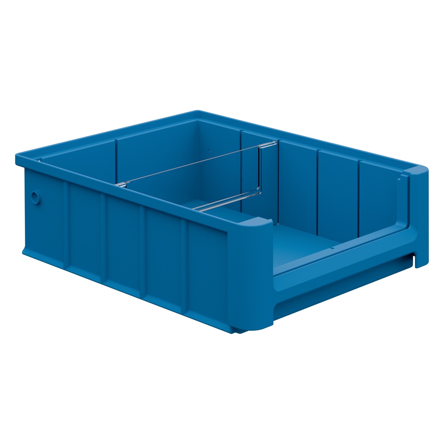 Полочный контейнер SK-3209 300х235х90 мм iPlast голубой с 1 поперечной перегородкой