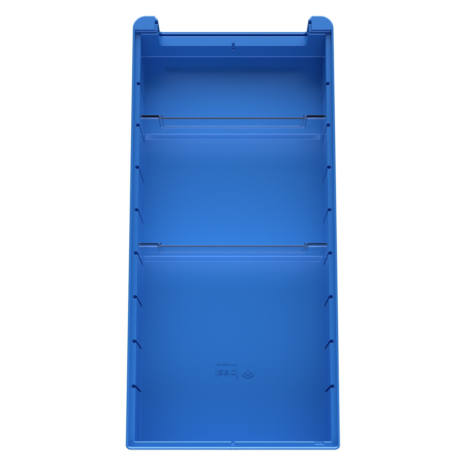 Полочный контейнер SK-5209 500х235х90 мм iPlast голубой с 2 поперечными перегородками
