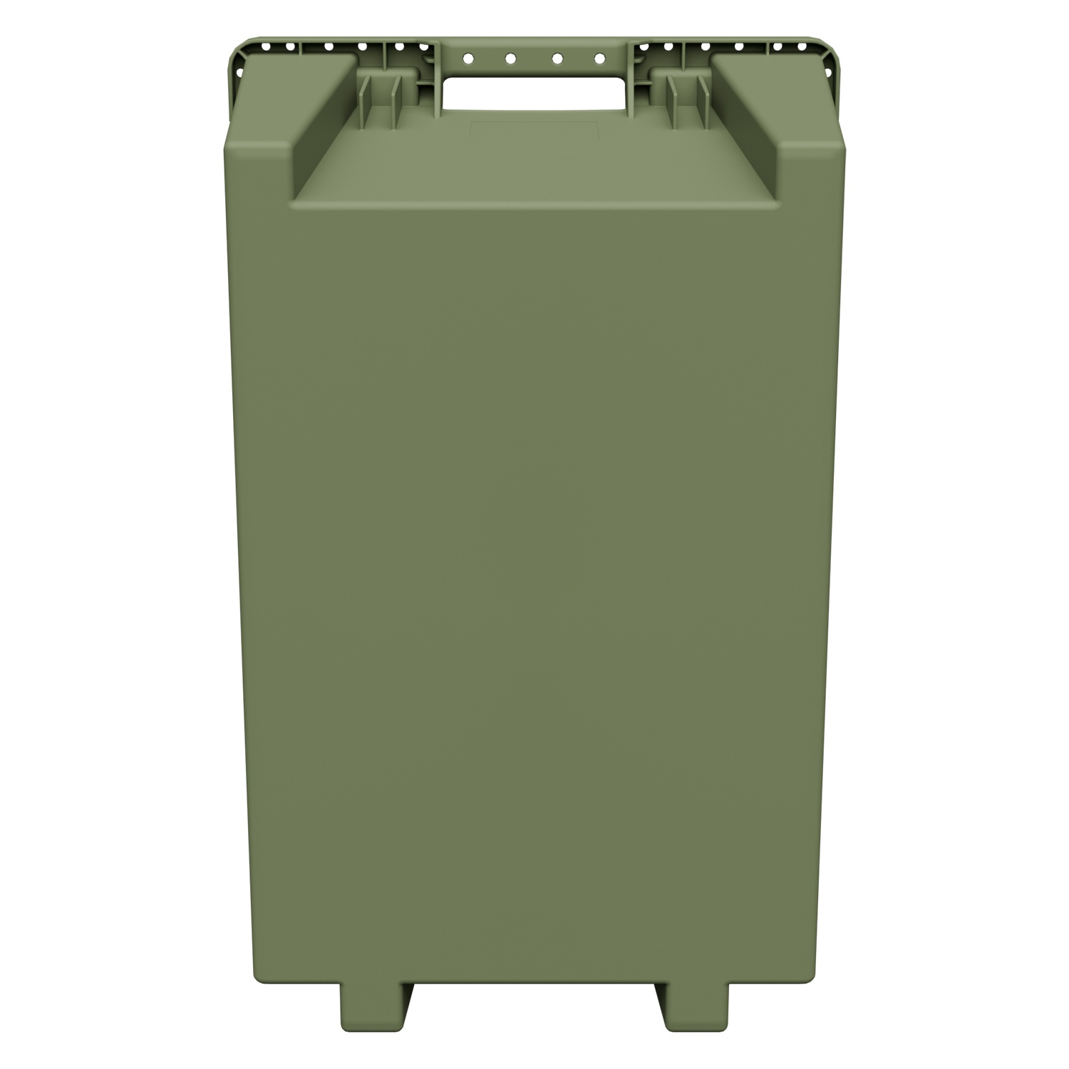 Поворотно-вкладываемый контейнер INSTORE KD-6430.2 600х400х300 мм iPlast зелёный ЭКО со сплошными стенками, дном и зацепами для пакетов