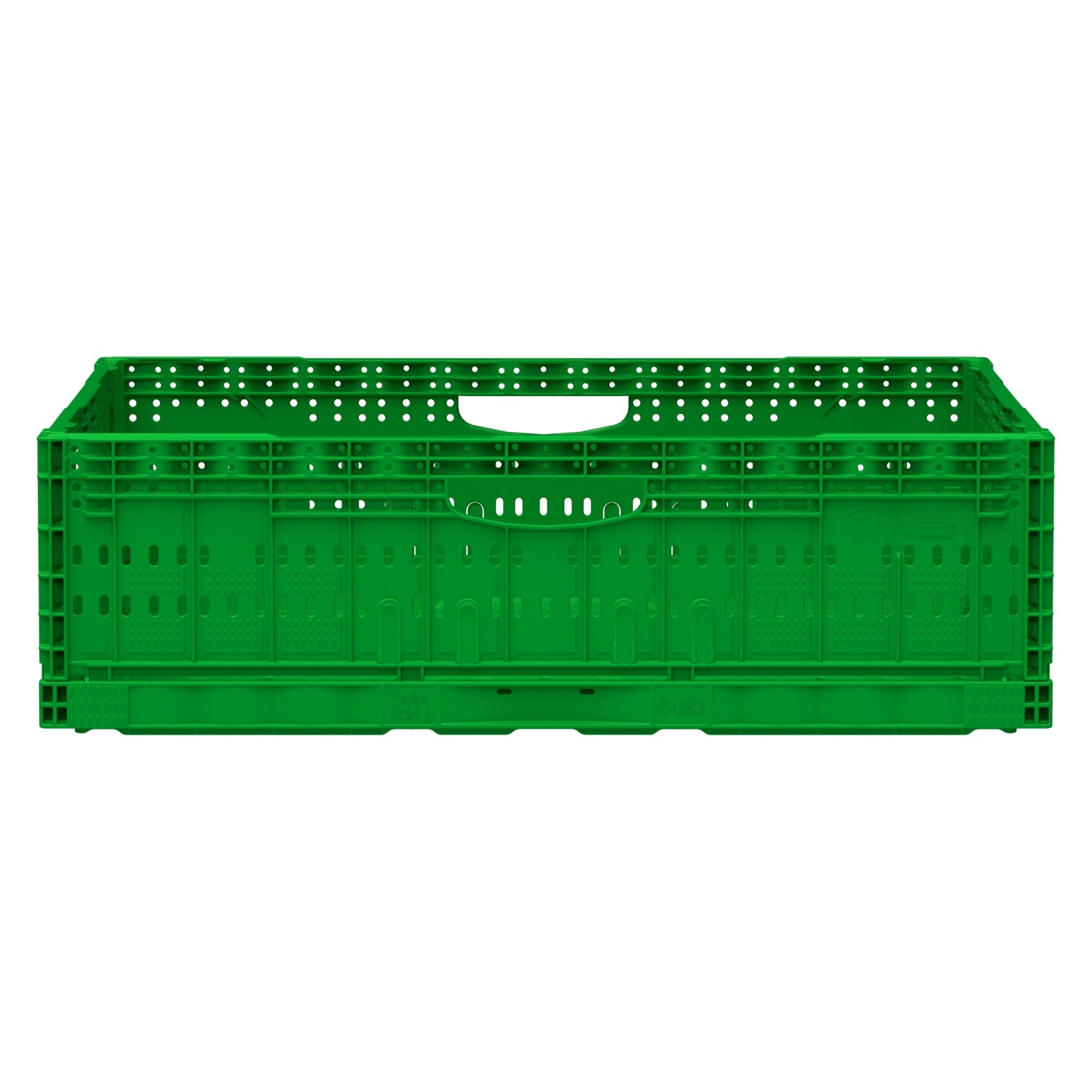 Складной ящик FC-6418 600х400х180 мм iPlast салатовый перфорированный