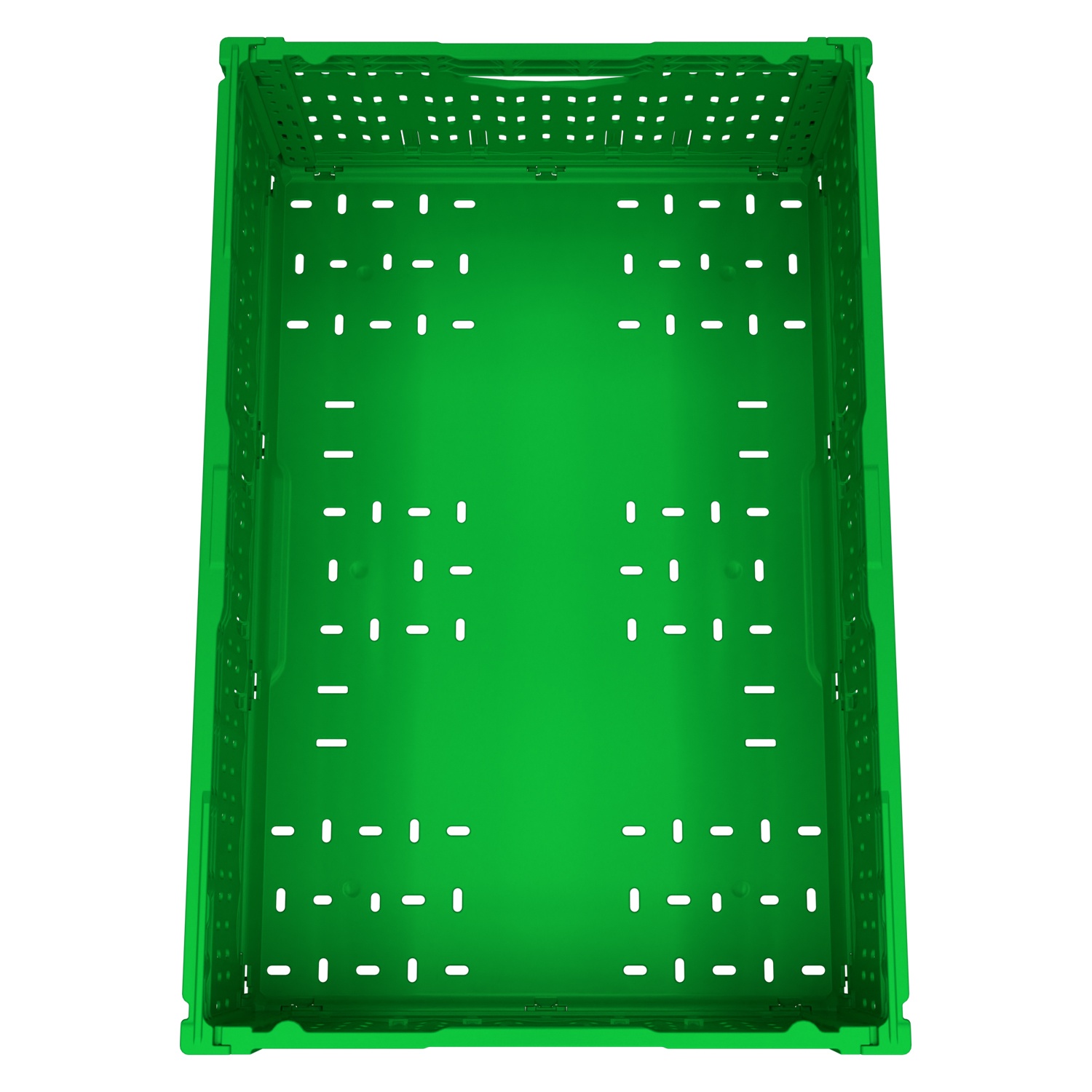 Складной ящик FC-6418 600х400х180 мм iPlast салатовый перфорированный