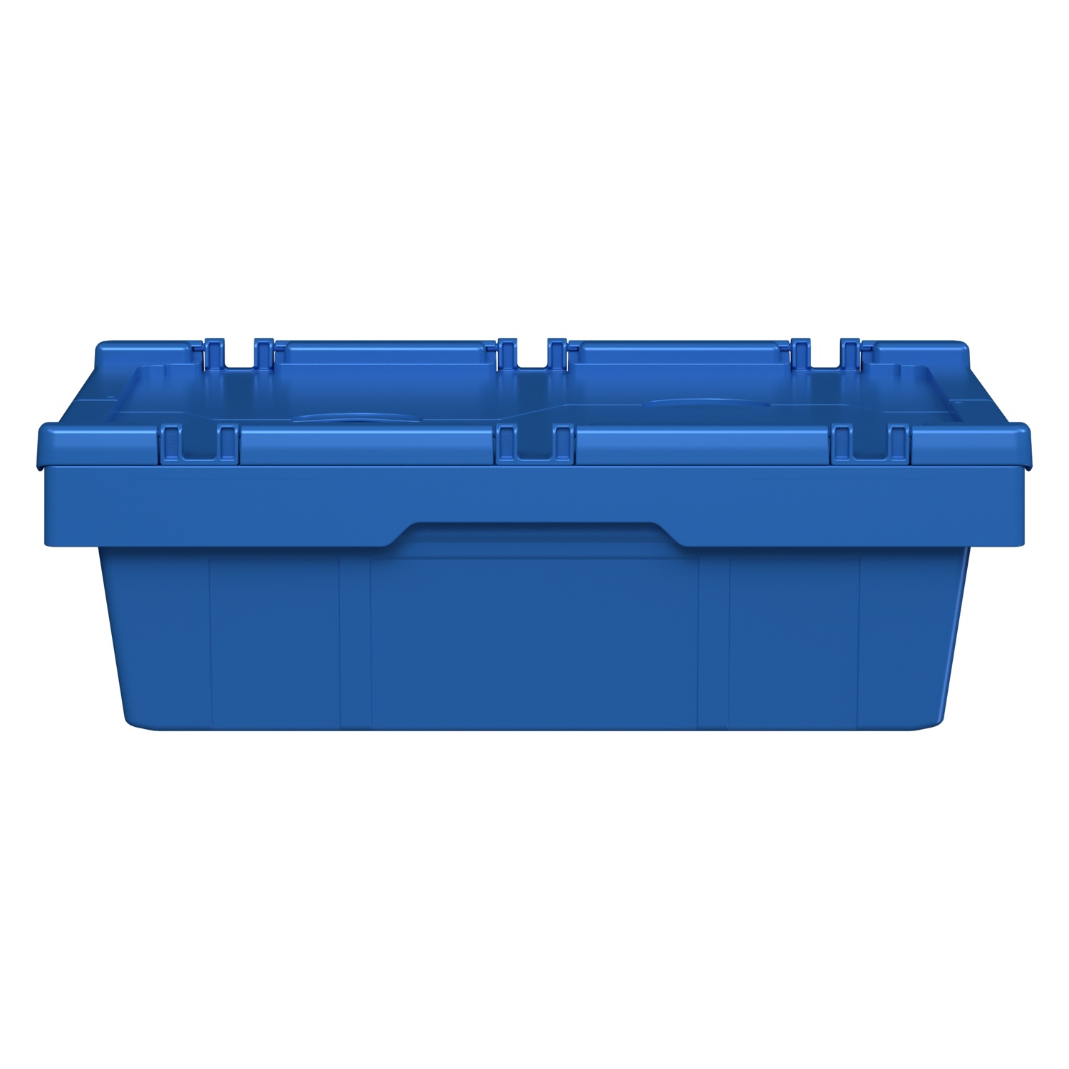 Вкладываемый контейнер INSTORE KV-6417 600х400х196 мм iPlast голубой со сплошным дном и распашной крышкой