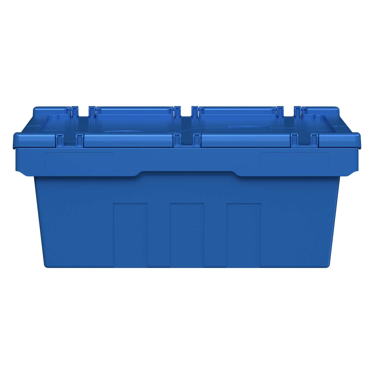 Вкладываемый контейнер INSTORE KV-6422 600х400х245 мм iPlast голубой со сплошным дном и распашной крышкой