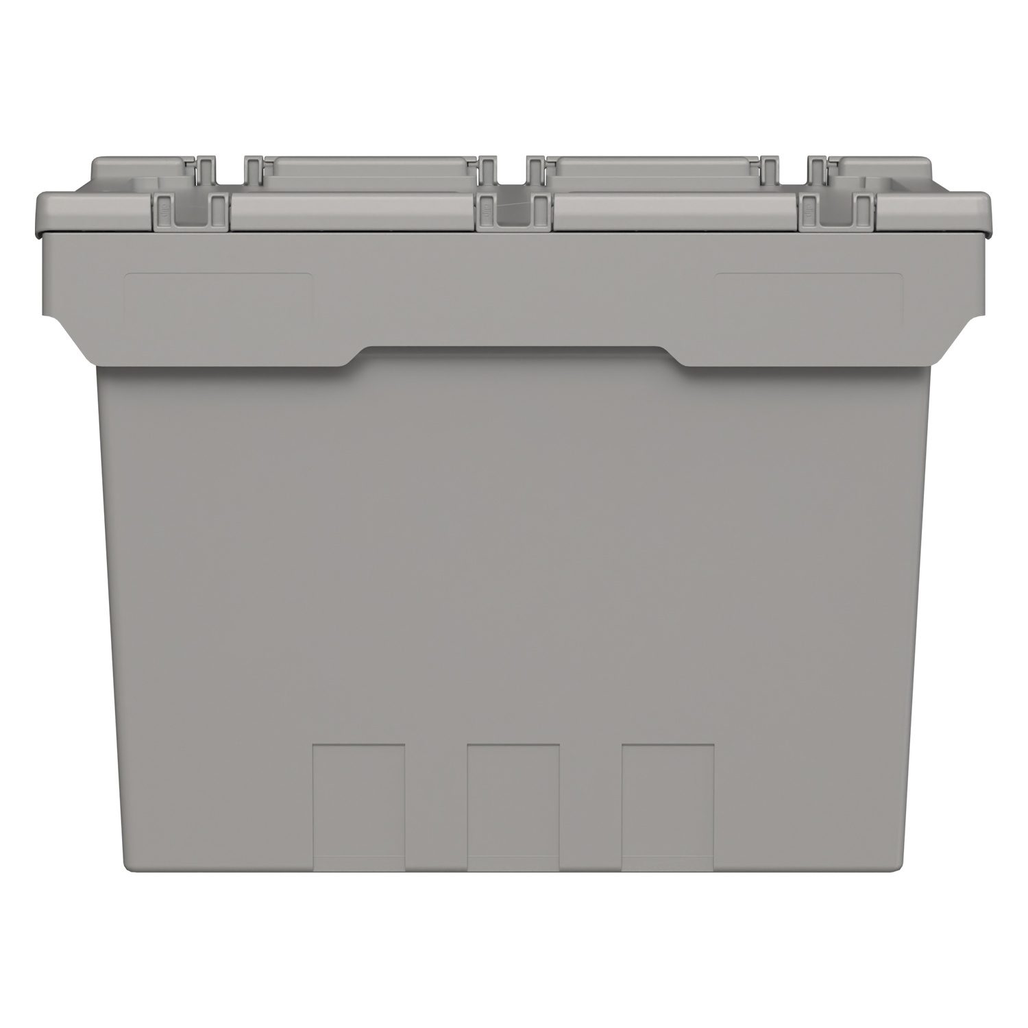 Вкладываемый контейнер INSTORE KV-6442 600х400х420 мм iPlast серый со сплошным дном и распашной крышкой