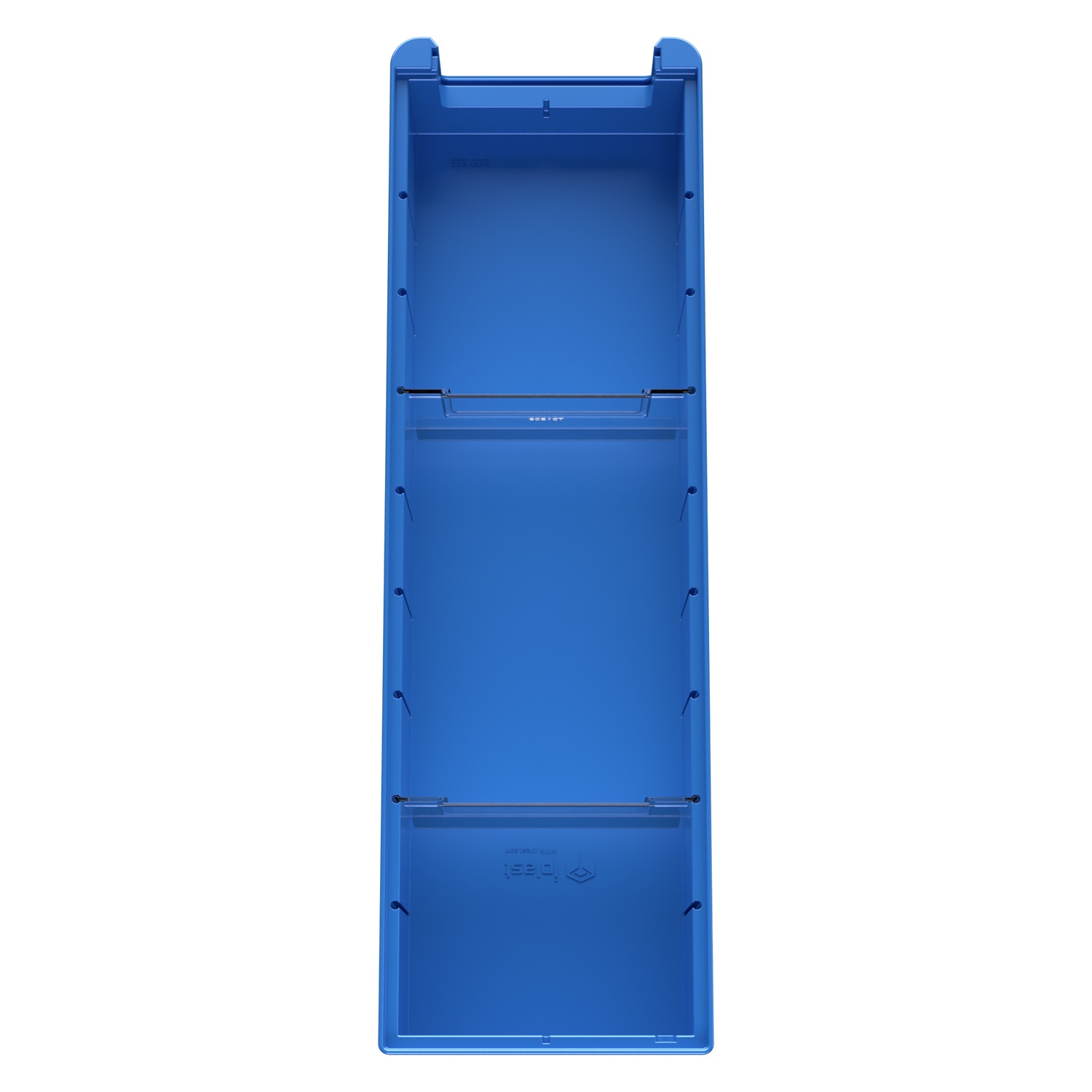 Полочный контейнер SK-51509 500х155х90 мм iPlast голубой с 2 поперечными перегородками