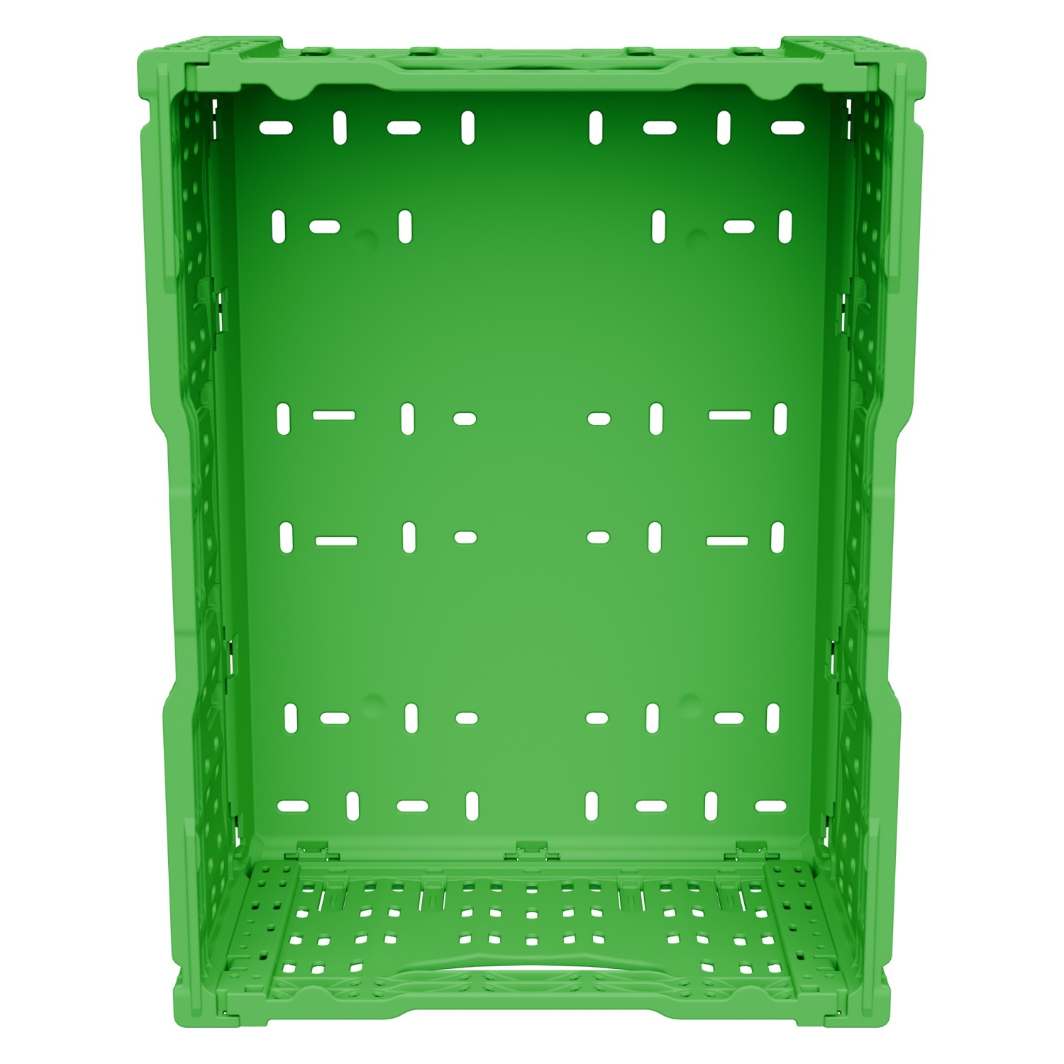 Складной ящик FC-4317 400х300х170 мм iPlast салатовый перфорированный