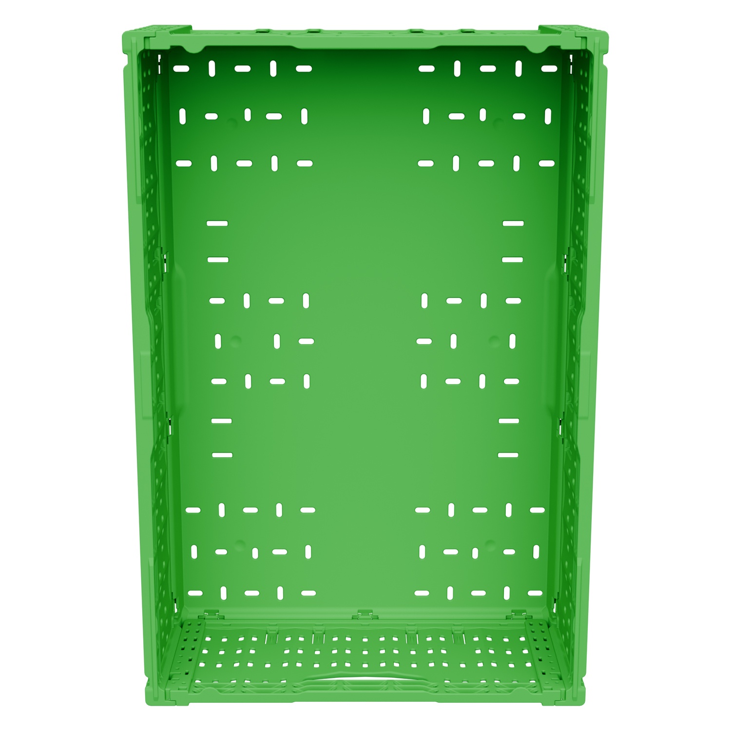 Складной ящик FC-6418 600х400х180 мм iPlast салатовый перфорированный