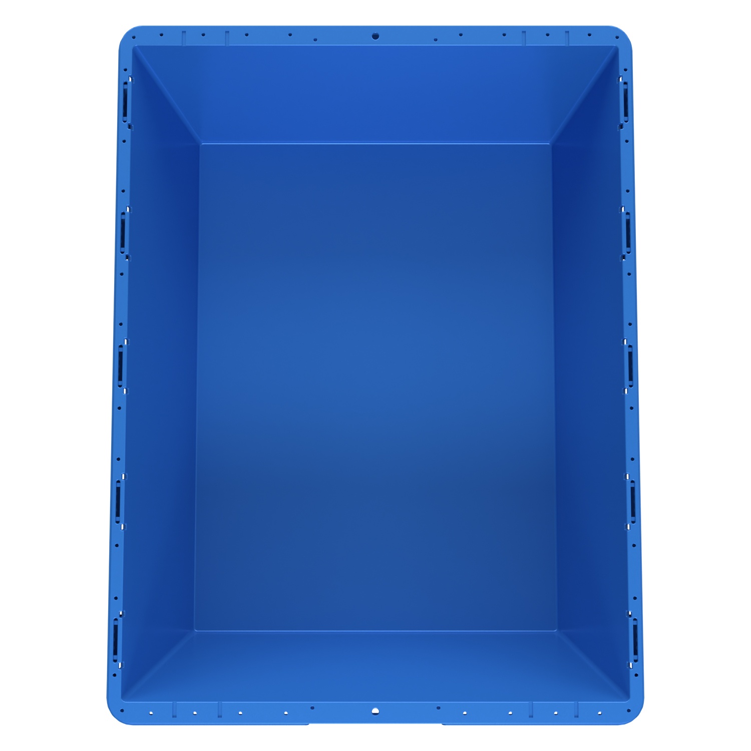 Вкладываемый контейнер INSTORE KVR-8634.1 800х600х340 мм iPlast голубой с усиленным дном и штабельным упором