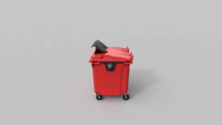 Передвижной мусорный контейнер 1100л с крышкой на колесах - купить ...