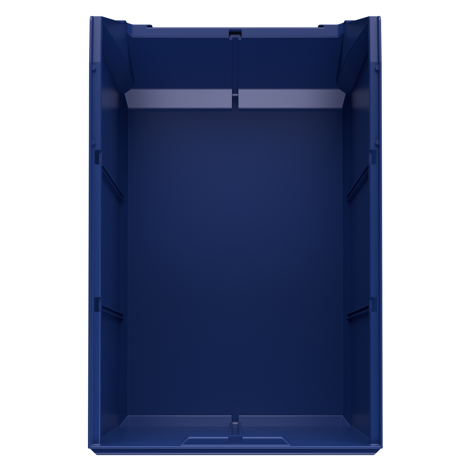 Складской лоток Logic Store 500х300х250 мм iPlast синий индиго с отверстиями для перегородок и наклейкой сбоку