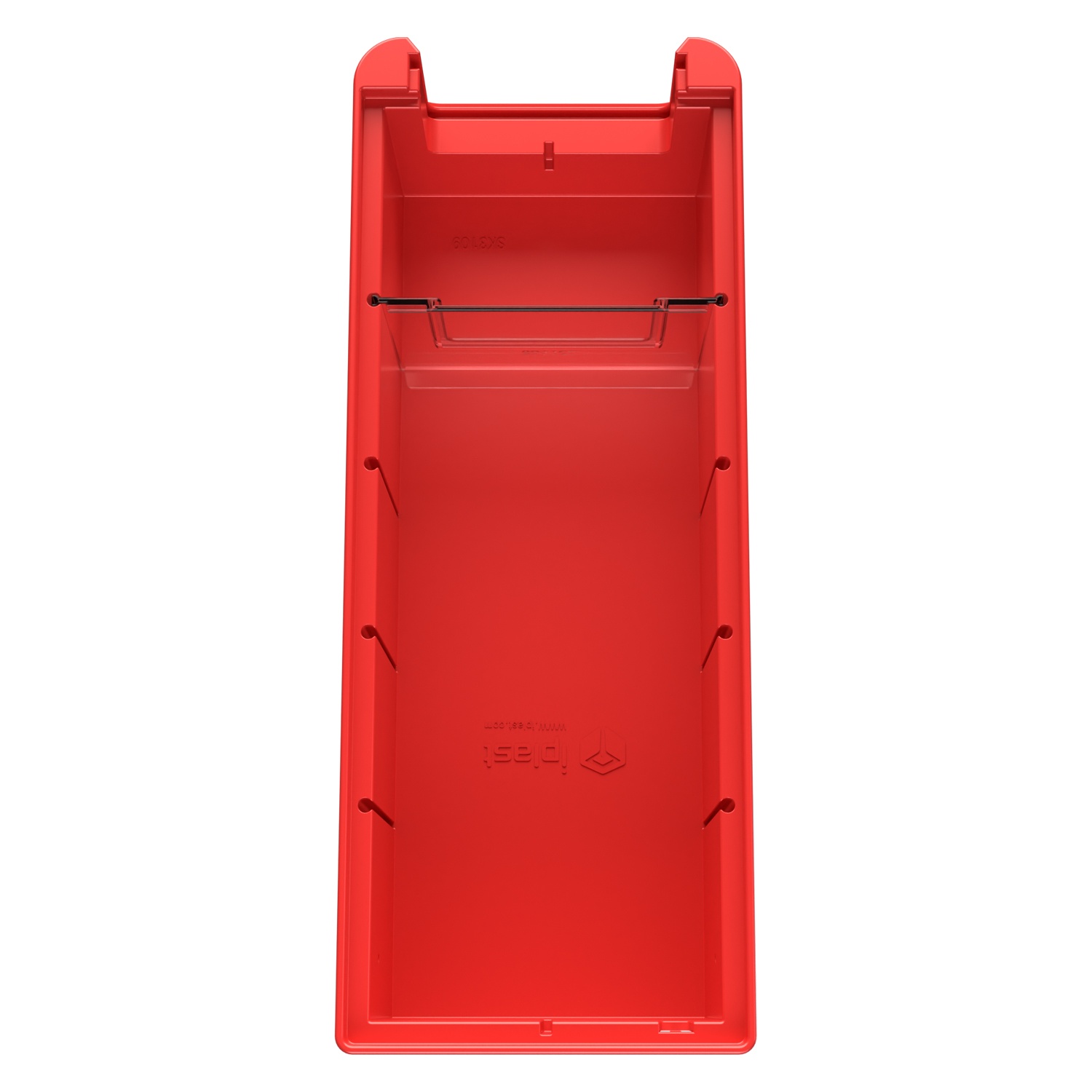Полочный контейнер SK-3109 300х117х90 мм iPlast красный с 1 поперечной перегородкой Полочный контейнер SK-3109 300х117х90 мм iPlast красный с 1 поперечной перегородкой