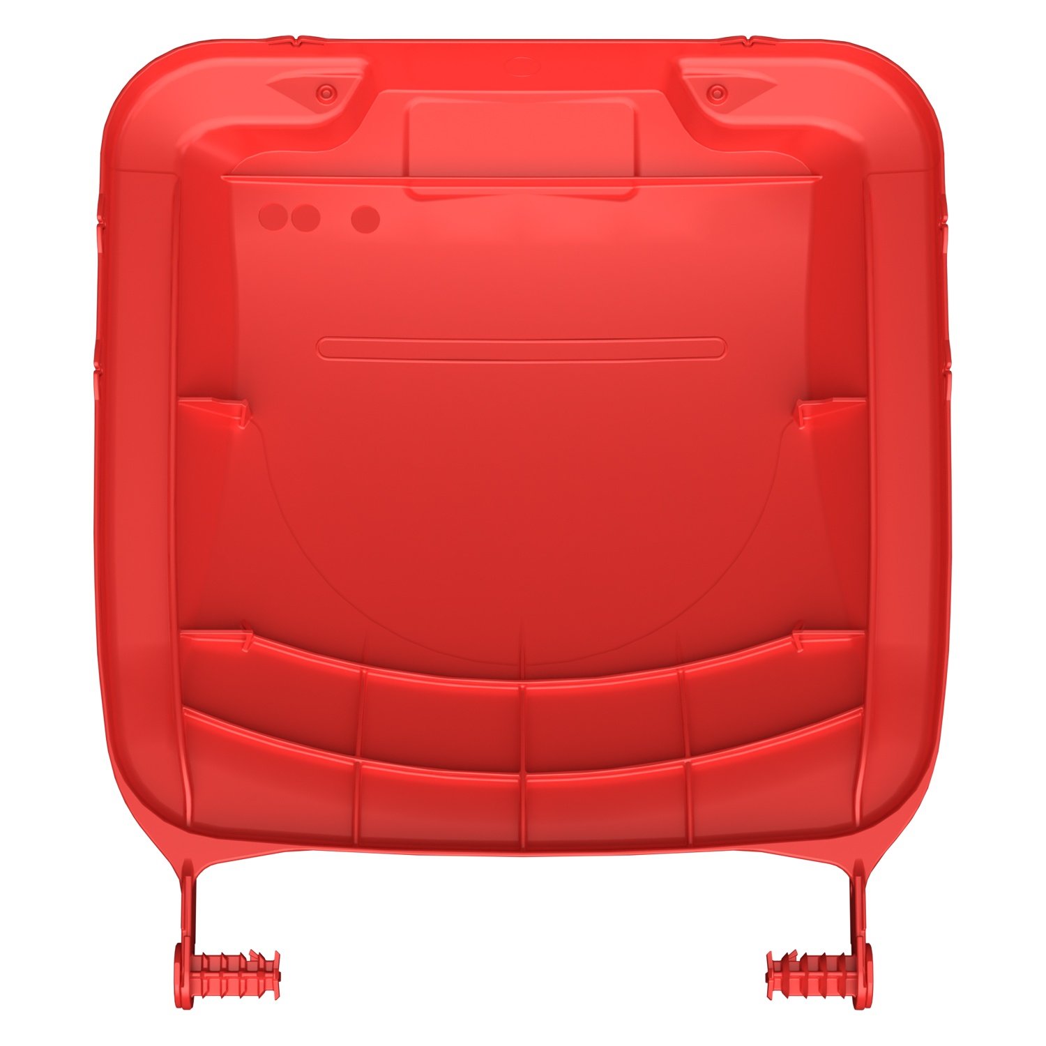Крышка для мусорного контейнера 120 л (Light) iPlast красная c осями для крепления