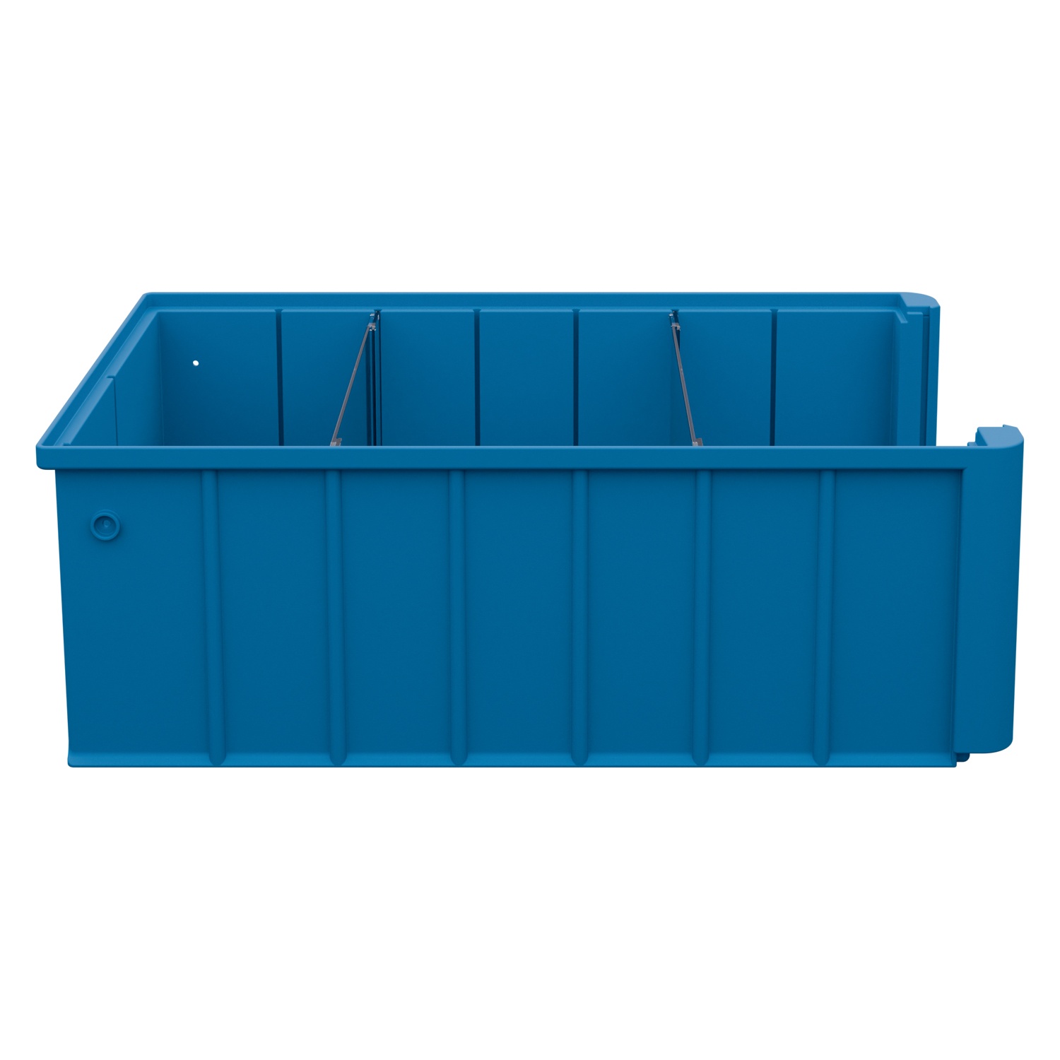 Полочный контейнер SK-4214 400х235х140 мм iPlast голубой с 2 поперечными перегородками