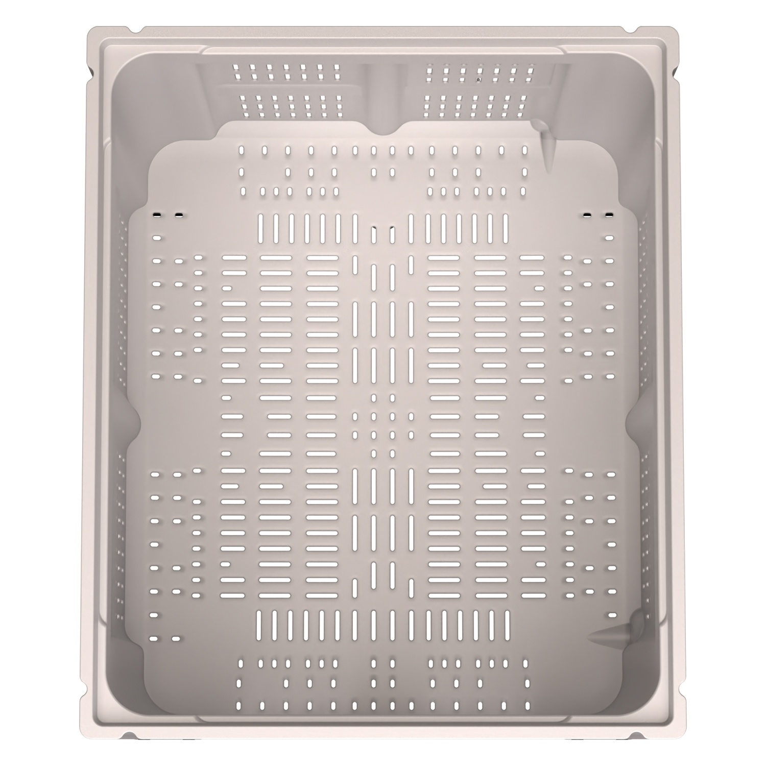 Большой контейнер 1200x1000x760 мм iPlast iBOX светло-серый c перфорированными стенками и дном, на ножках Большой контейнер 1200x1000x760 мм iPlast iBOX светло-серый c перфорированными стенками и дном, на ножках