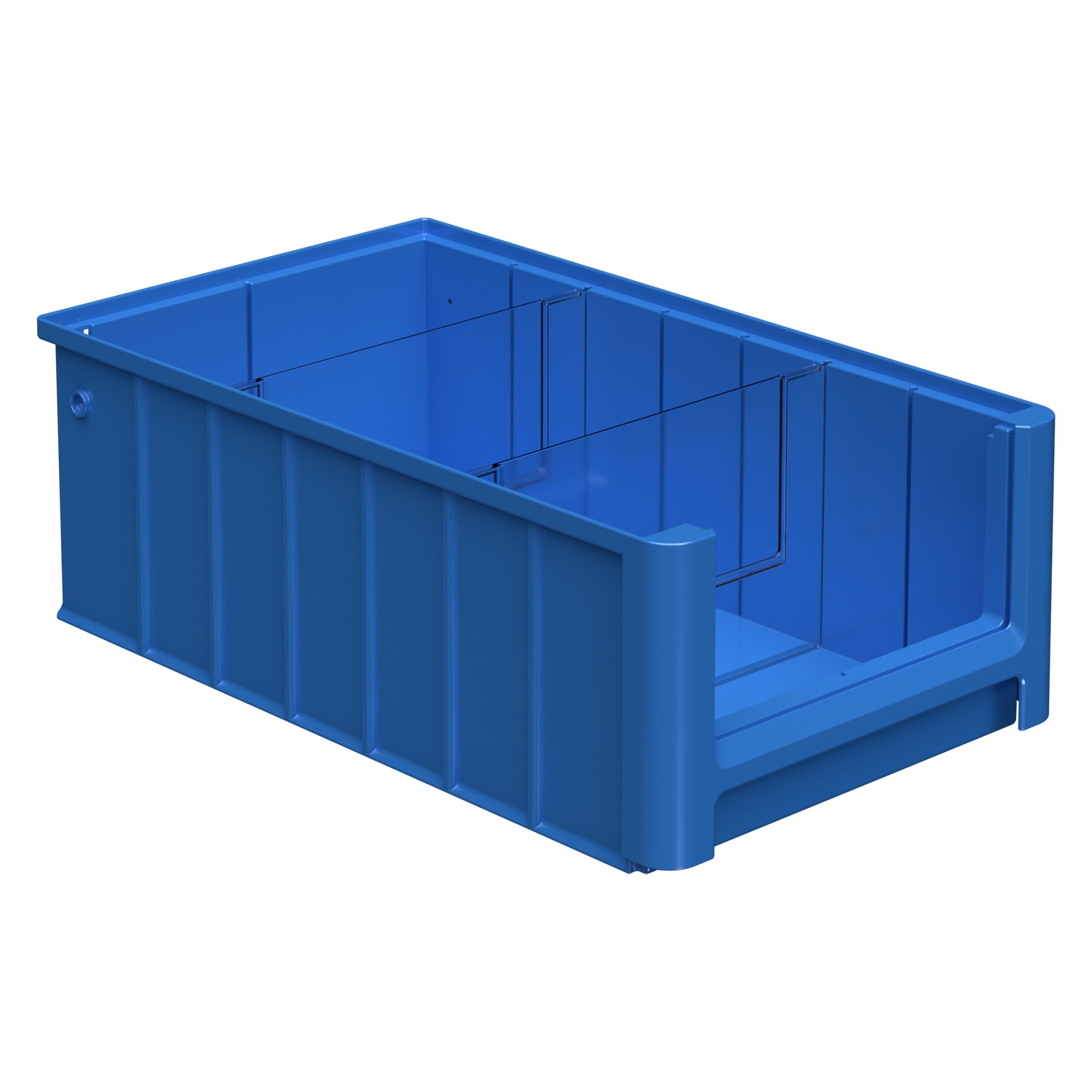 Полочный контейнер SK-4214 400х235х140 мм iPlast голубой с 2 поперечными перегородками