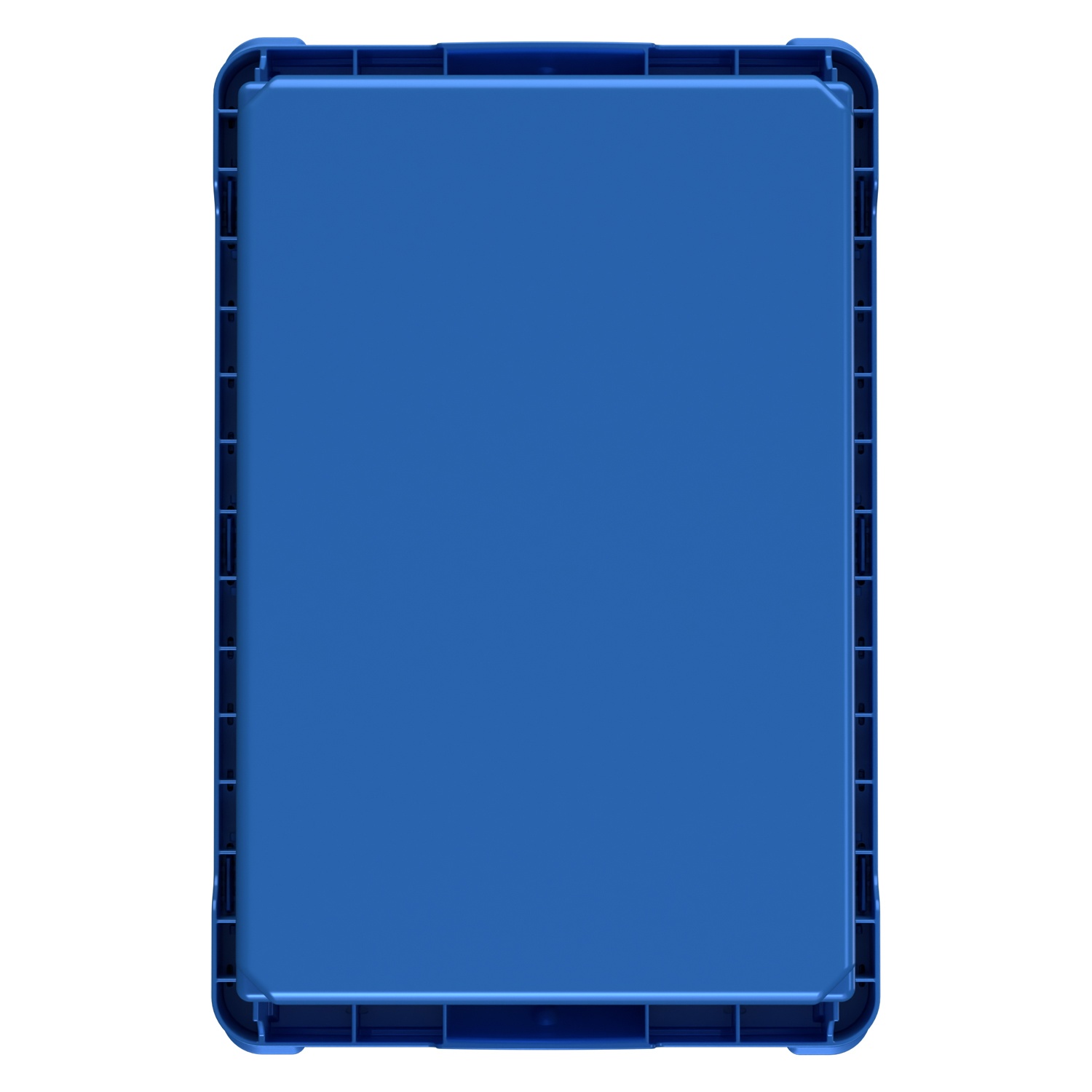 Вкладываемый контейнер INSTORE KV-6437 600х400х390 мм iPlast голубой со сплошным дном и распашной крышкой