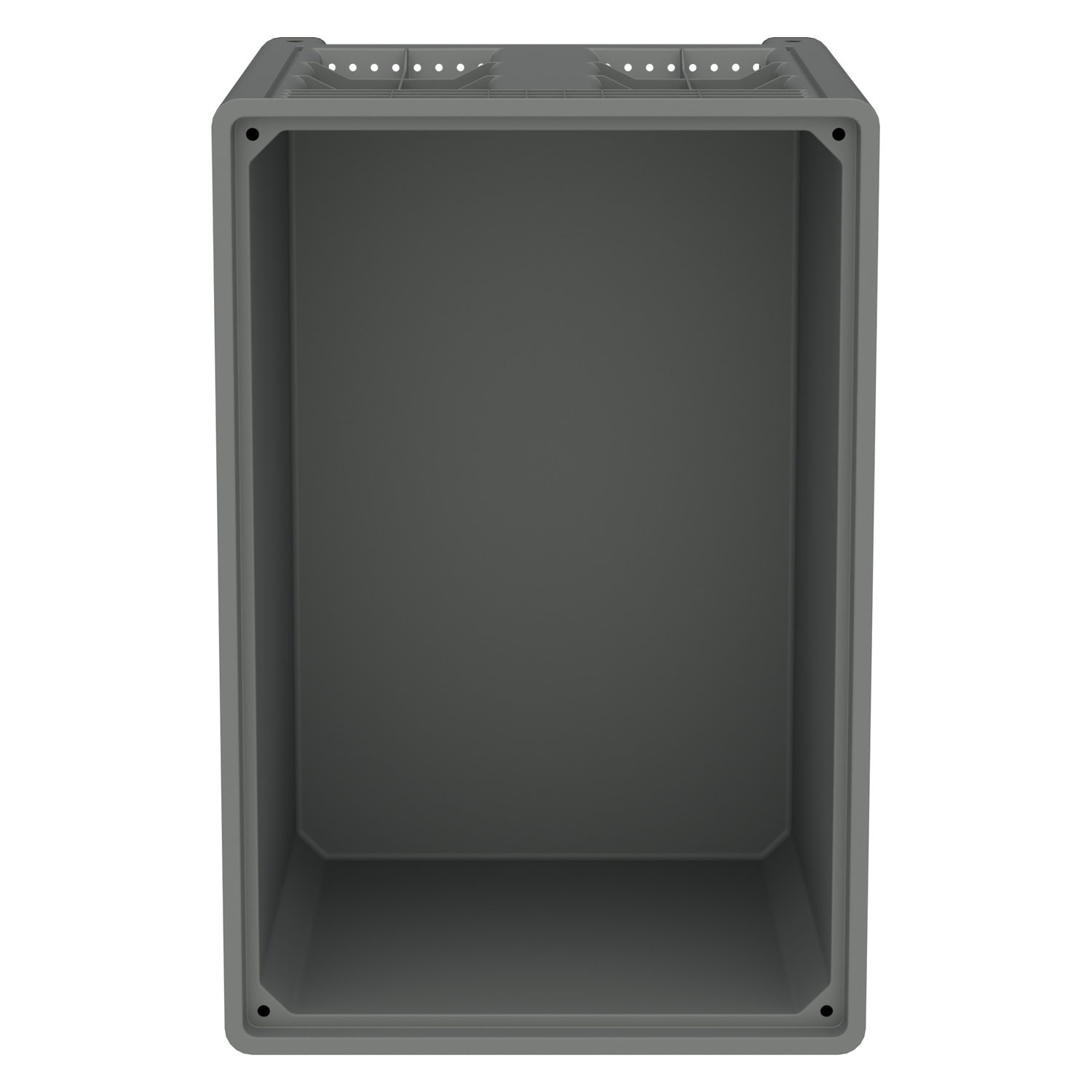 Большой контейнер 1200х800х800 мм iPlast iBOX светло-серый со сплош. стенками и дном, на ножках с пробкой 2 дюйма