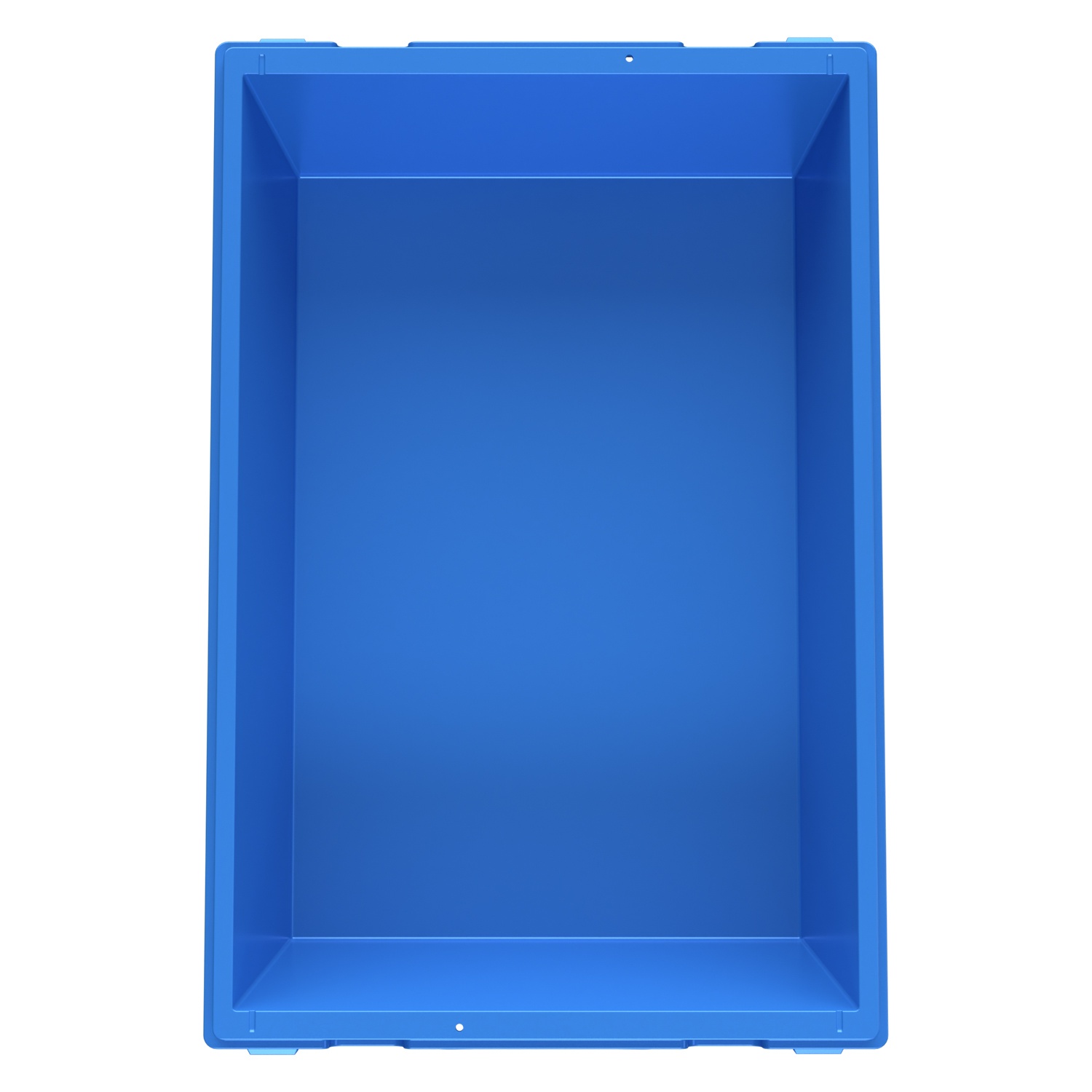 Вкладываемый контейнер INSTORE KV-6416 600x400x165 мм iPlast голубой со сплошным дном