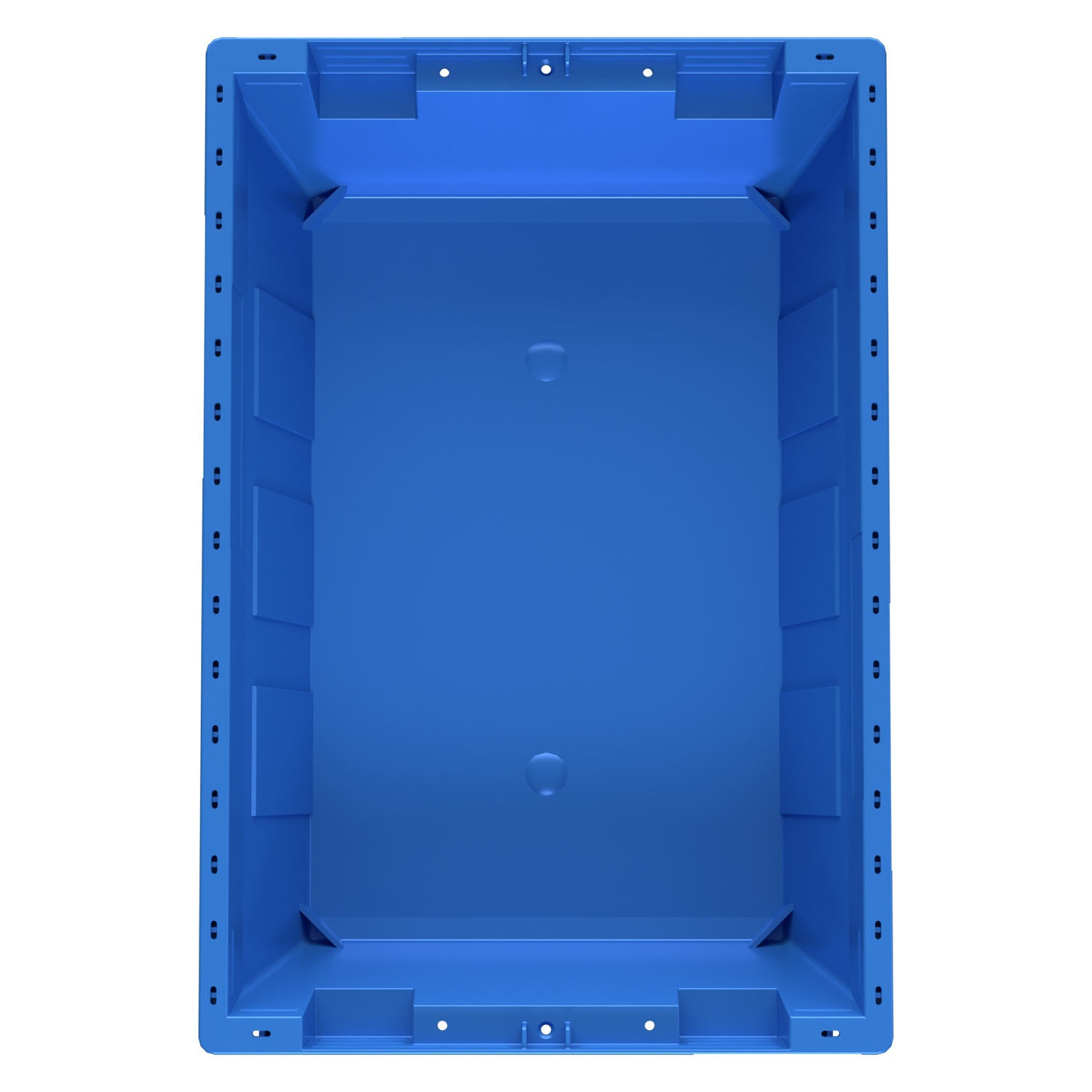 Вкладываемый контейнер INSTORE KV-5314 490x330x140 мм iPlast голубой со сплошным дном