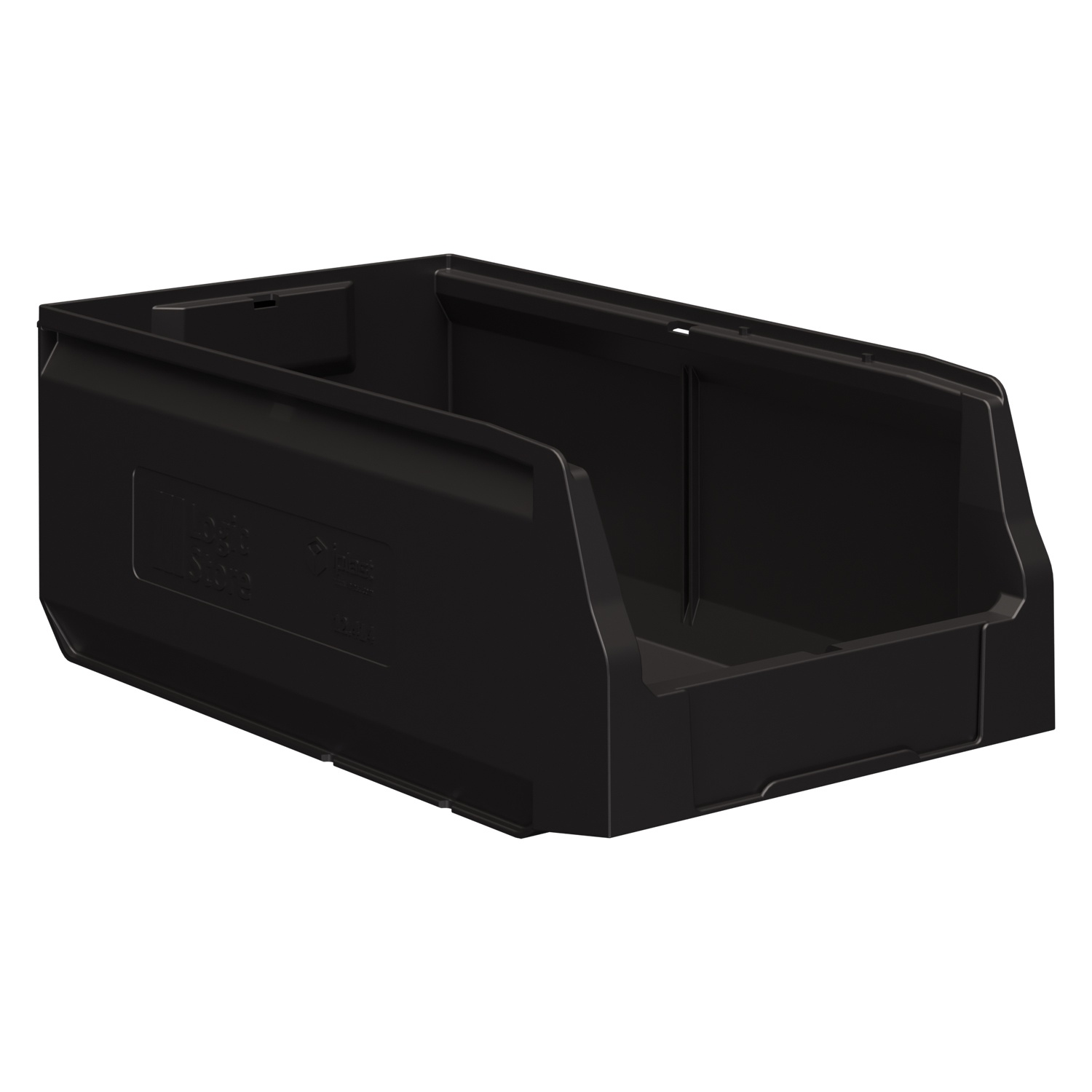 Складской лоток Logic Store 400x225x150 мм iPlast чёрный ЭКО