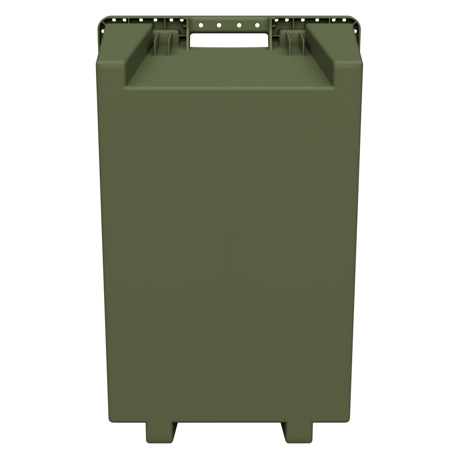 Поворотно-вкладываемый контейнер INSTORE KD-6430.1 600х400х300 мм iPlast зелёный ЭКО со сплошным дном
