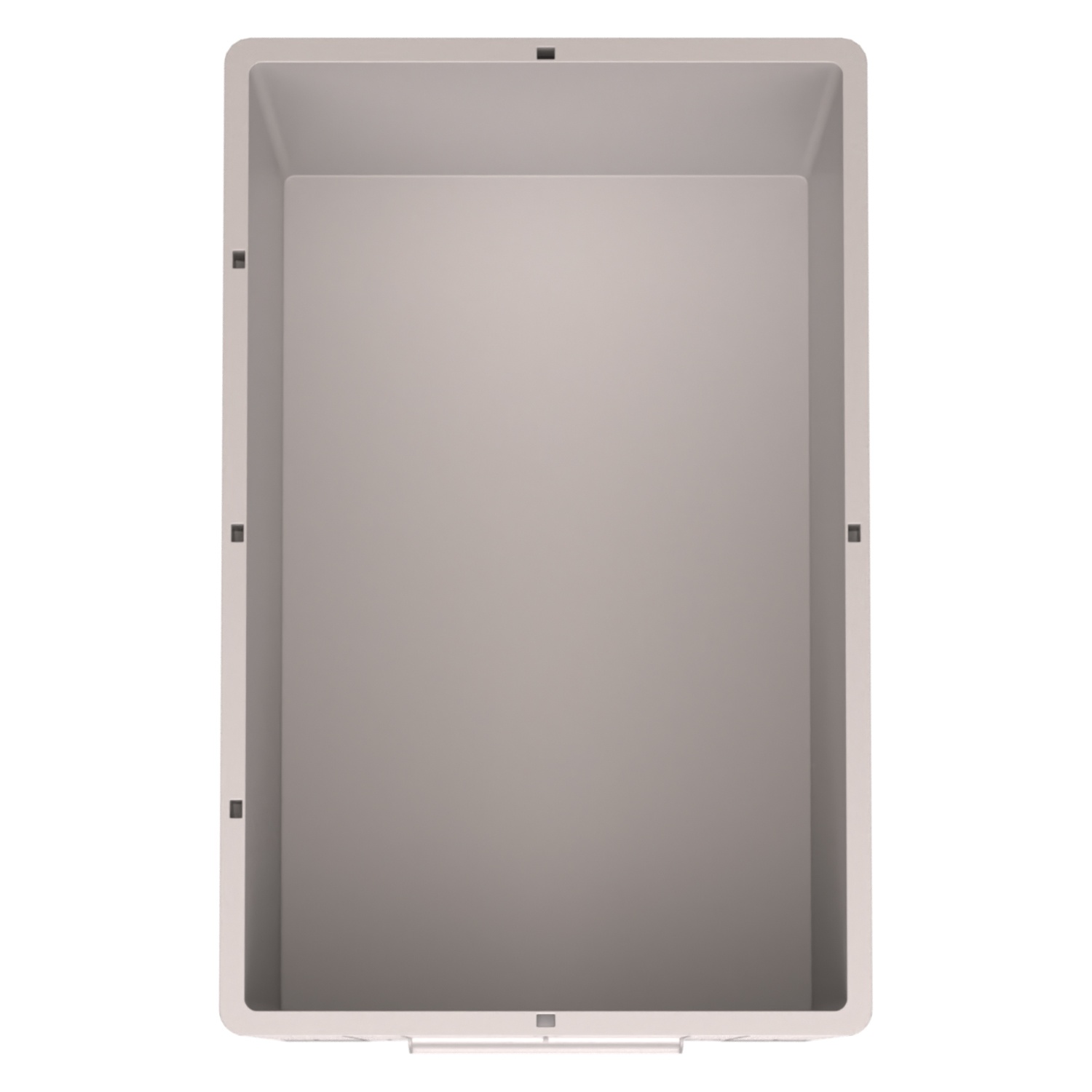 Большой контейнер 1020x640x675 мм iPlast iBOX светло-серый со сплошными стенками и дном, на ножках