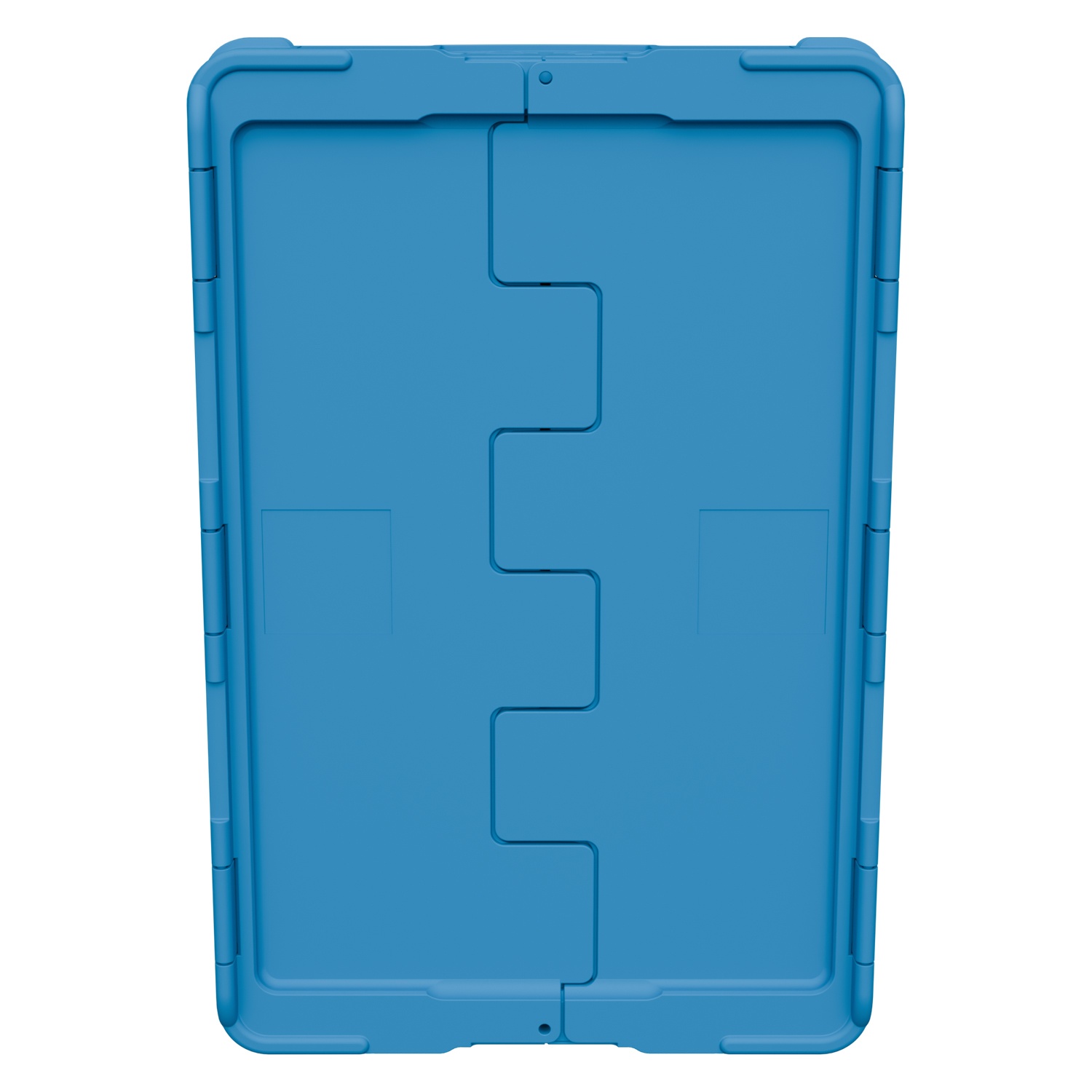 Вкладываемый контейнер INSTORE KV-6442.1 600х400х420 мм iPlast голубой со сплошным дном и распашной крышкой