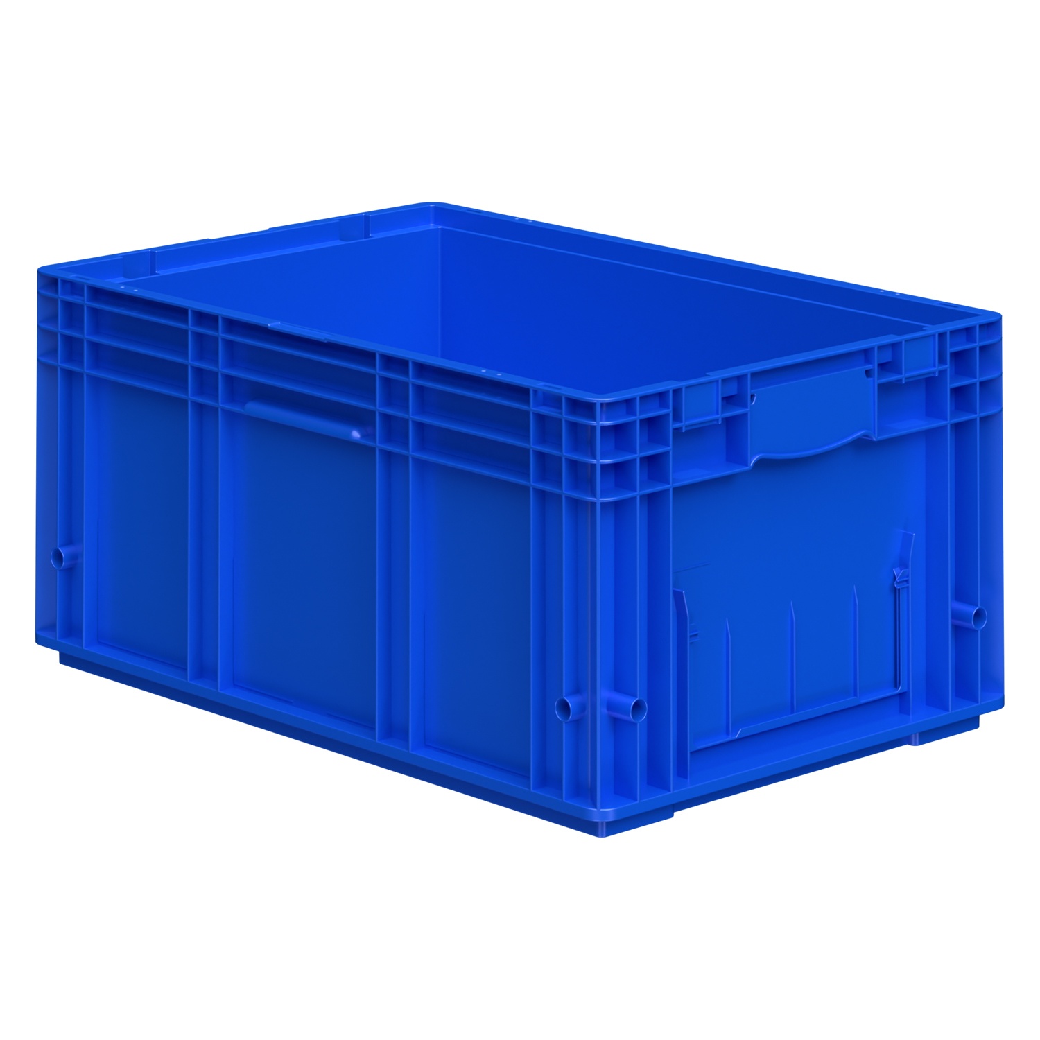 Ящик RL-KLT 6280 594х396х280 мм iPlast голубой с дренажными отверстиями в дне