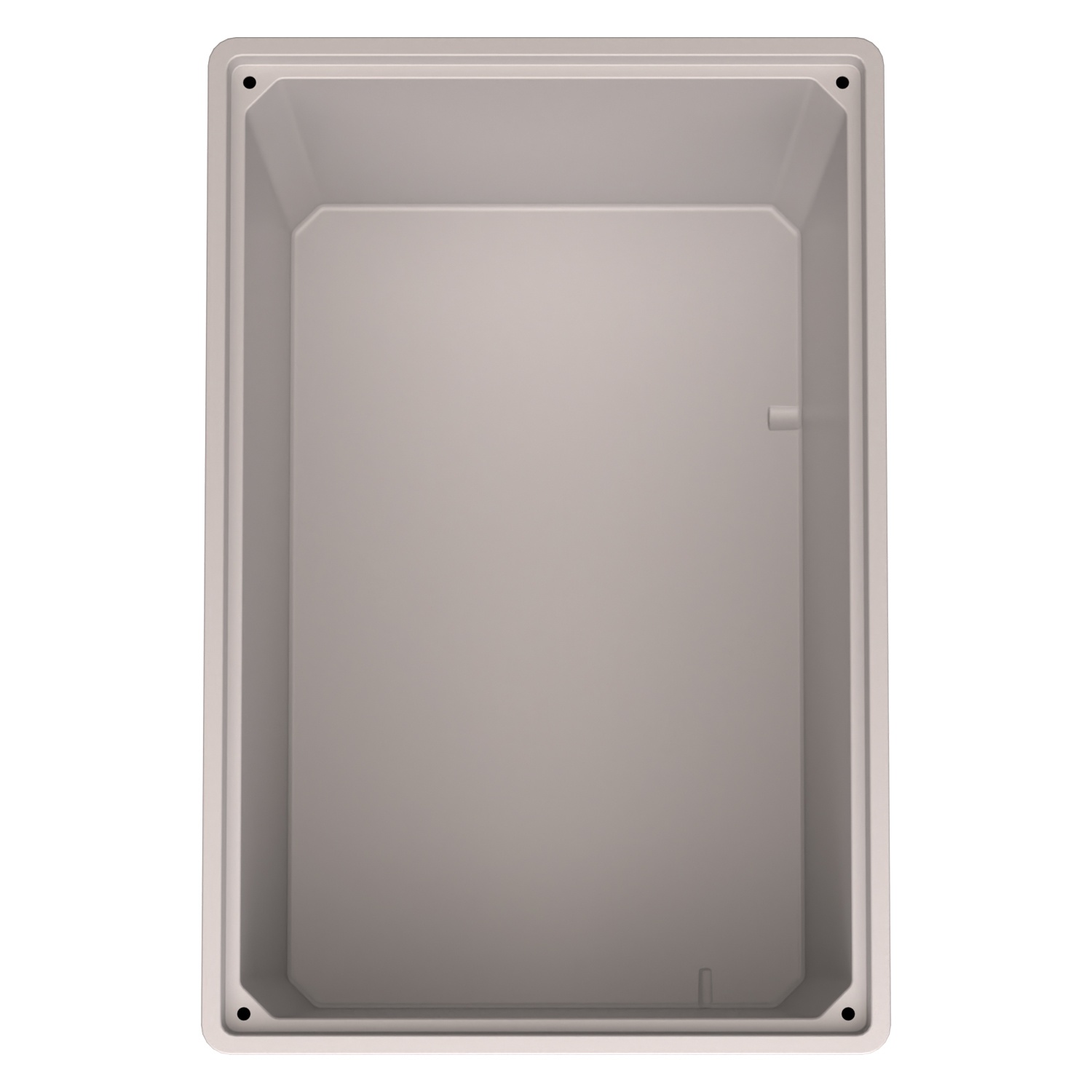 Большой контейнер 1200x800x800 мм iPlast iBOX светло-серый со сплошными стенками и дном, на полозьях
