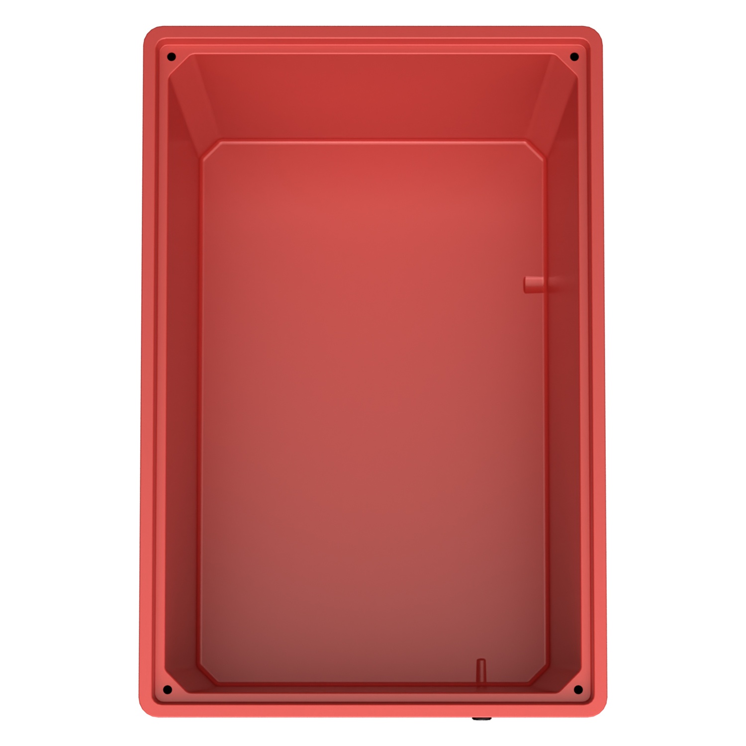 Большой контейнер 1200x800x800 мм iPlast iBOX красный со сплошными стенками и дном, на ножках