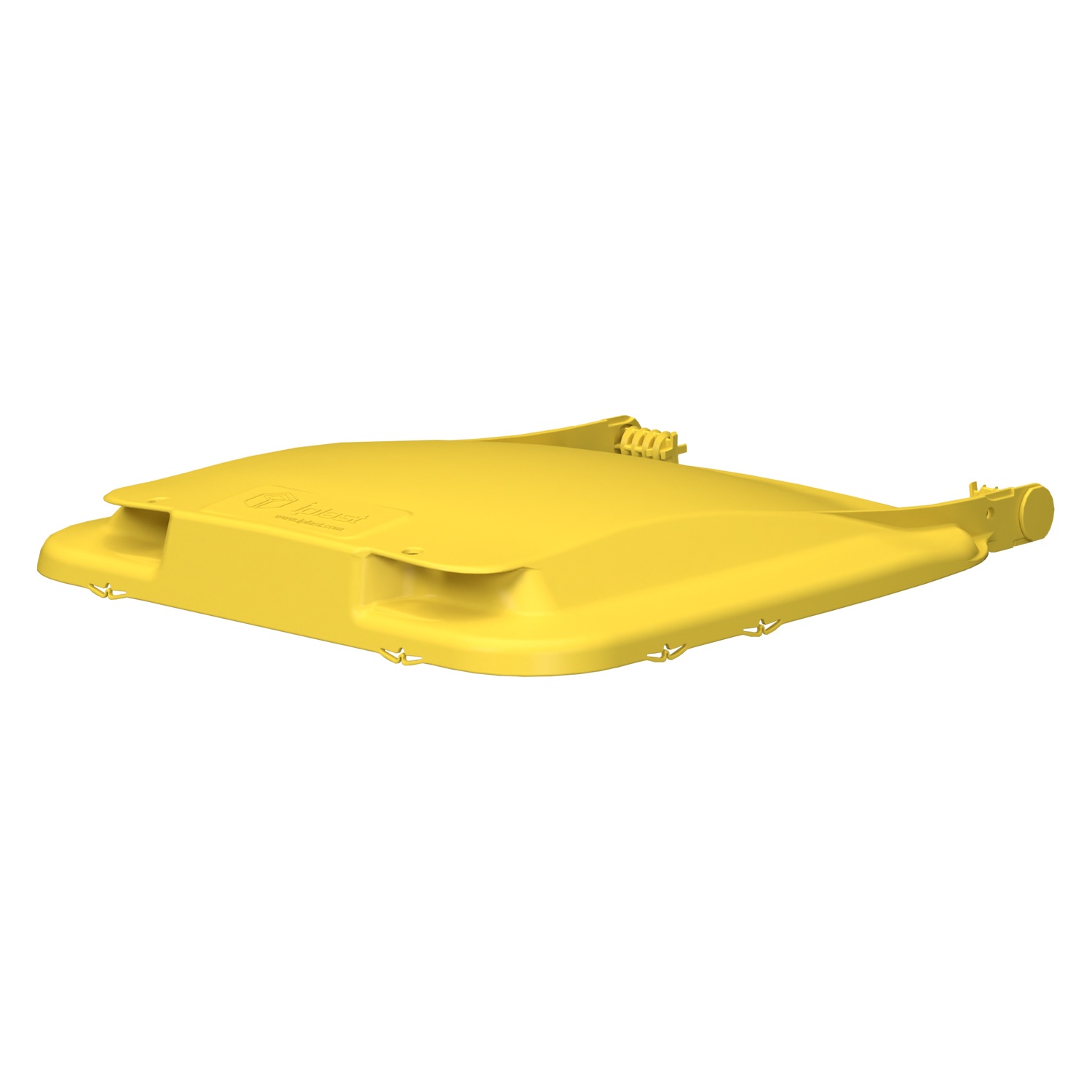 Крышка для мусорного контейнера 120 л (Light) iPlast жёлтая c осями для крепления