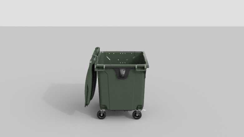 Контейнер для мусора 1100 л на колесах с крышкой TwinLid - купить по ...