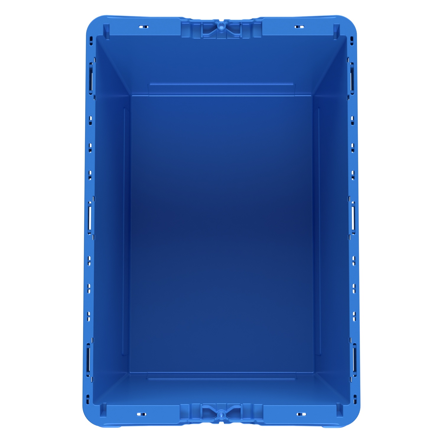 Вкладываемый контейнер INSTORE KV-6442.1 600x400x420 мм iPlast голубой со сплошным дном