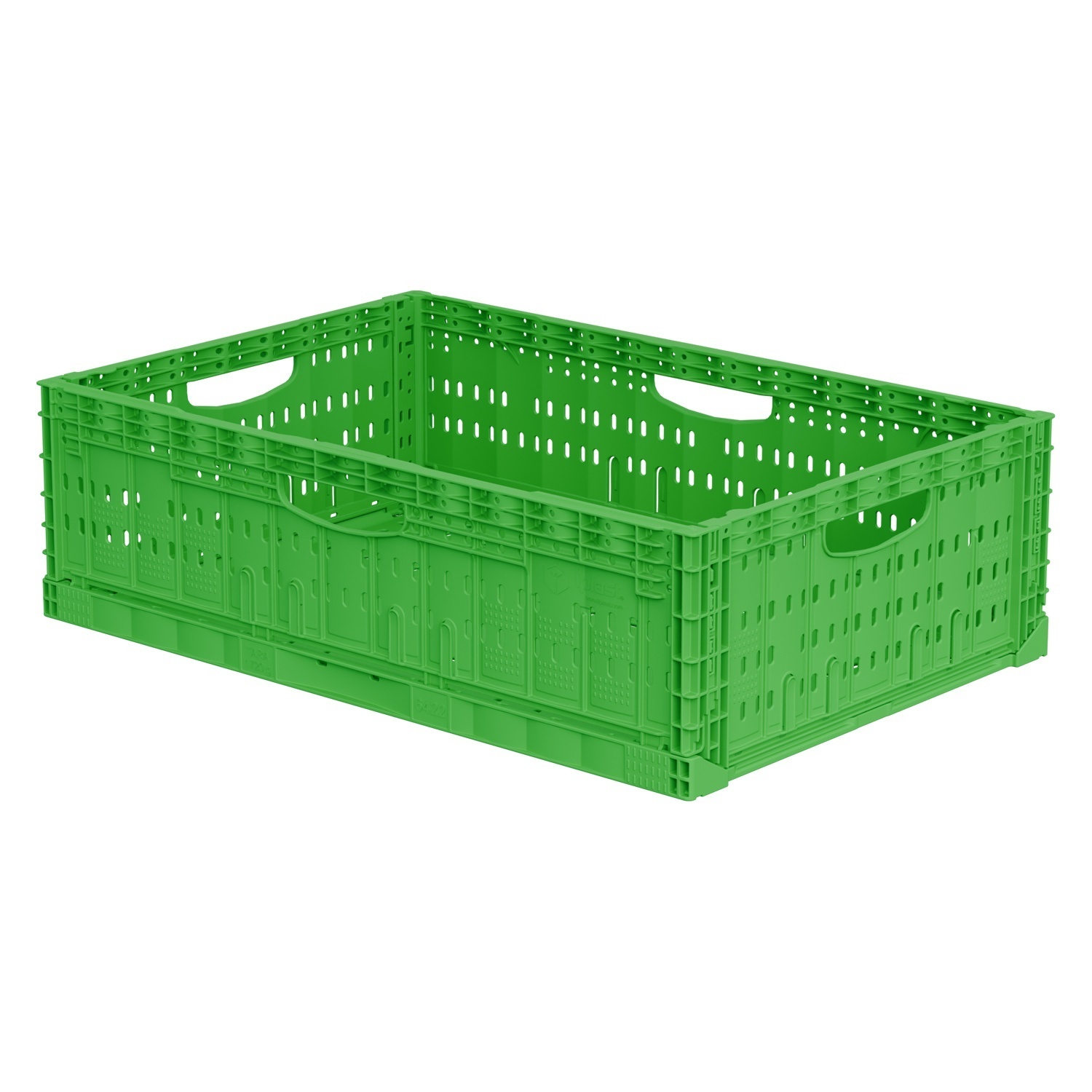 Складной ящик FC-6418 600х400х180 мм iPlast салатовый перфорированный