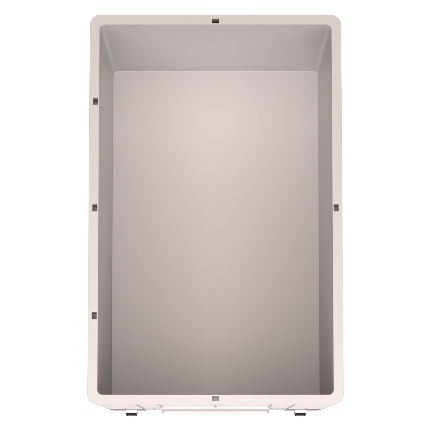 Большой контейнер 1020x640x810 мм iPlast iBOX светло-серый со сплошными стенками и дном, на колёсах