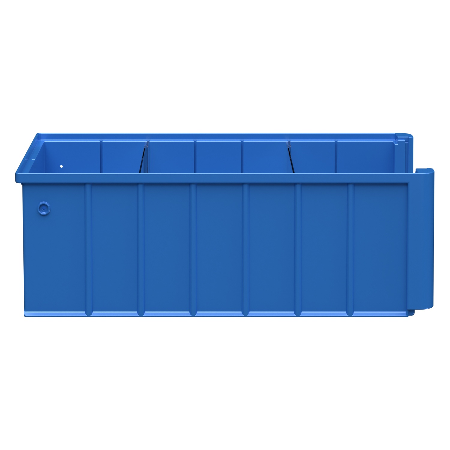 Полочный контейнер SK-4214 400х235х140 мм iPlast голубой с 2 поперечными перегородками