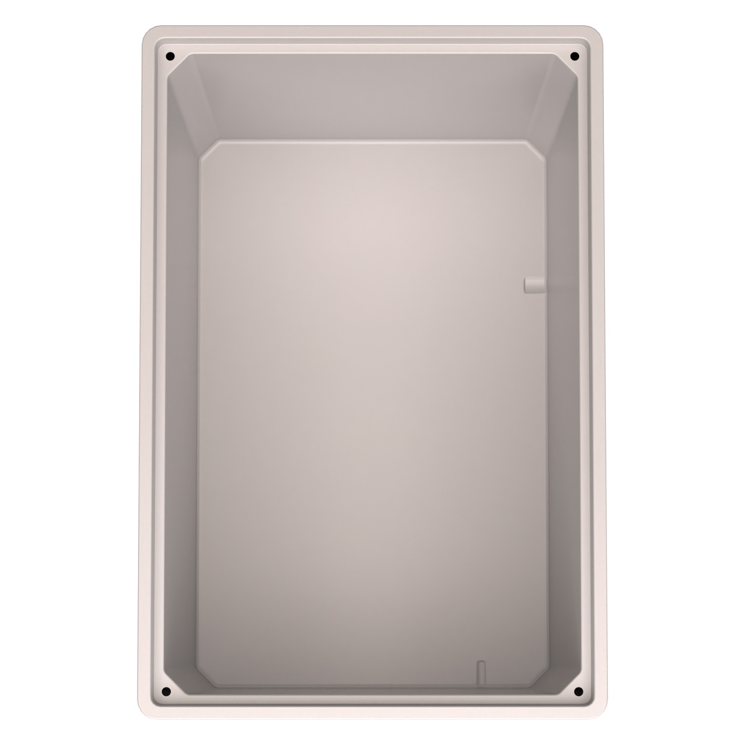 Большой контейнер 1200x800x920 мм iPlast iBOX светло-серый со сплошными стенками и дном, на колёсах