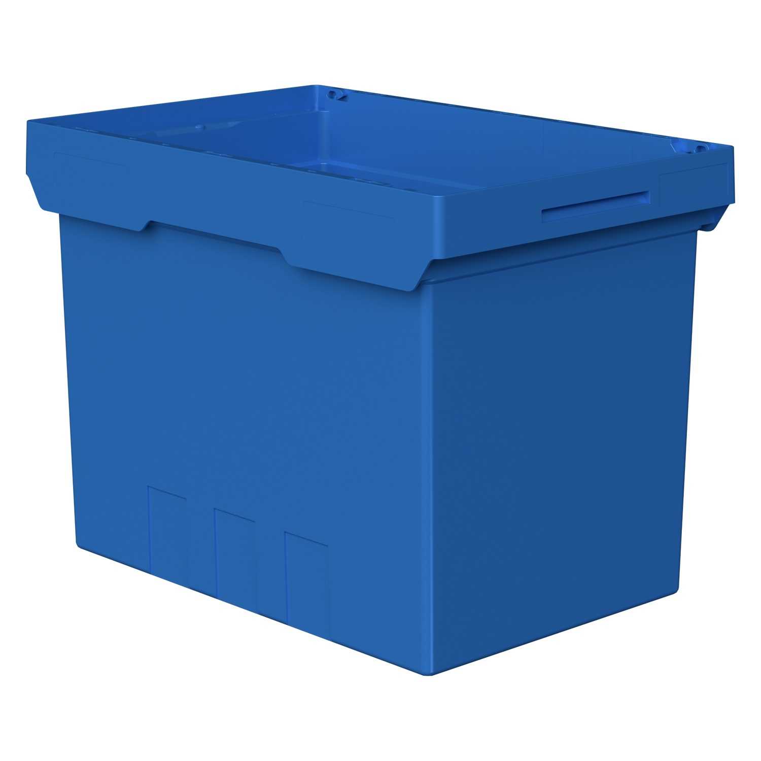Вкладываемый контейнер INSTORE KV-6442 600x400x420 мм iPlast голубой со сплошным дном