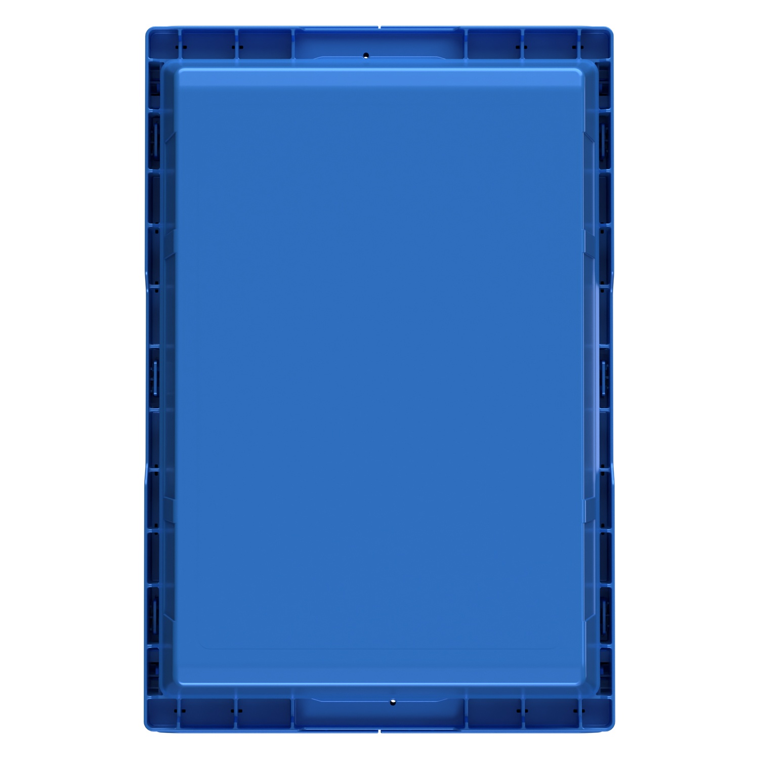 Вкладываемый контейнер INSTORE KV-6417 600х400х196 мм iPlast голубой со сплошным дном и распашной крышкой