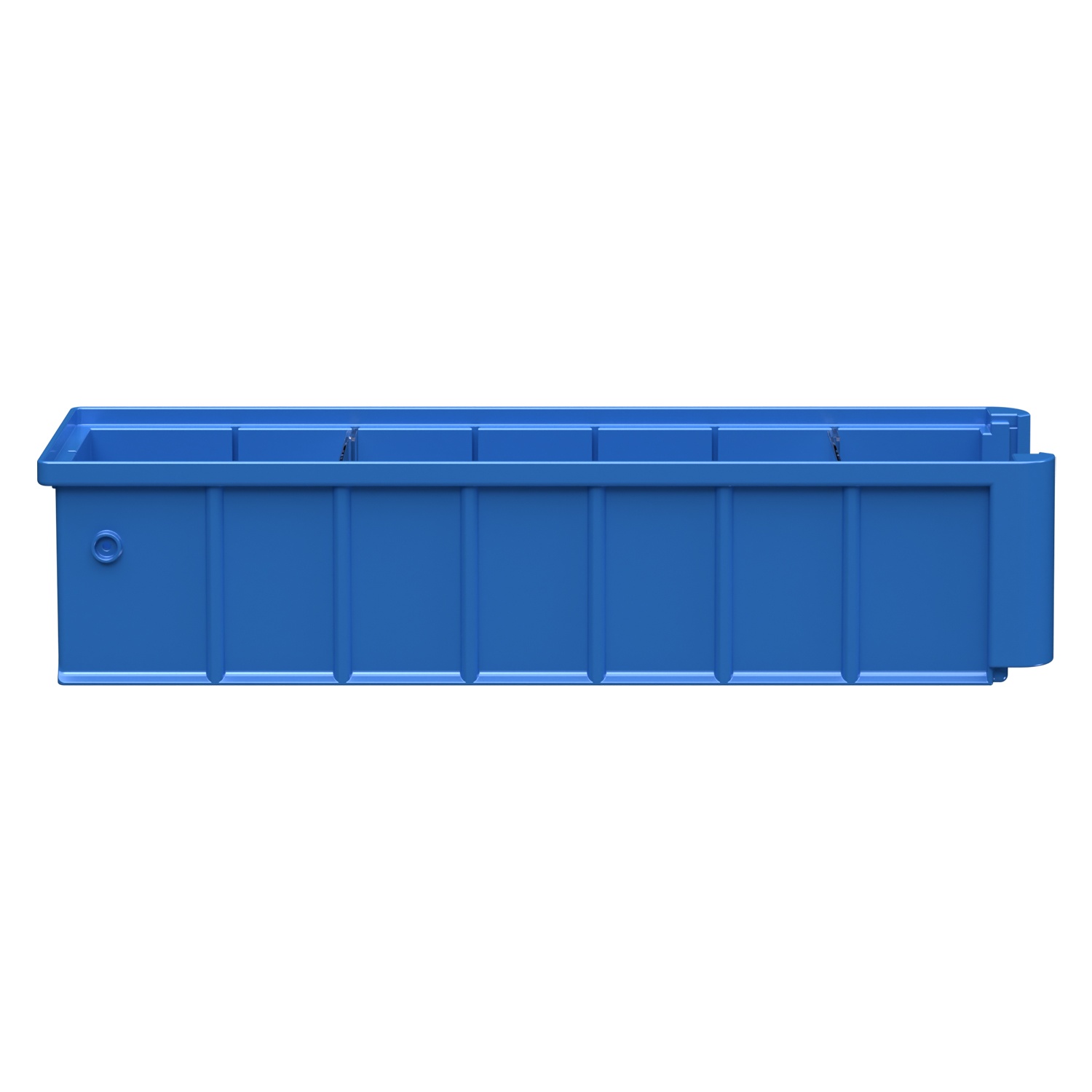 Полочный контейнер SK-4109 400х117х90 мм iPlast голубой с 2 поперечными перегородками