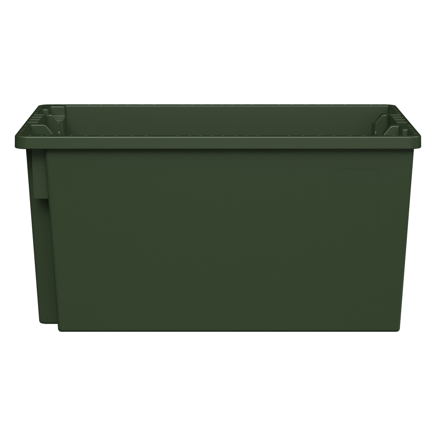 Поворотно-вкладываемый контейнер KD-6430.1 600х400х300 мм iPlast зелёный ЭКО со сплошным дном
