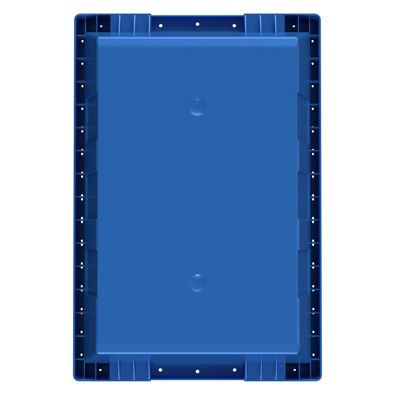 Вкладываемый контейнер INSTORE KV-5314 490x330x140 мм iPlast голубой со сплошным дном