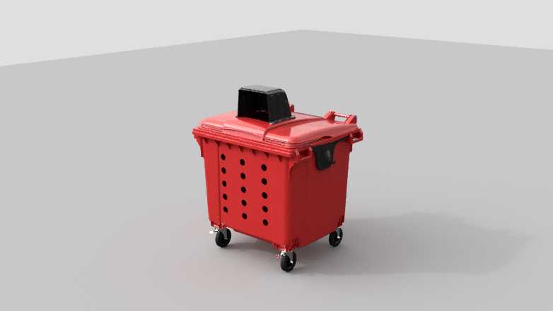 Контейнер для мусора 1100 л перфорированный – Ай-Пласт | iPlast