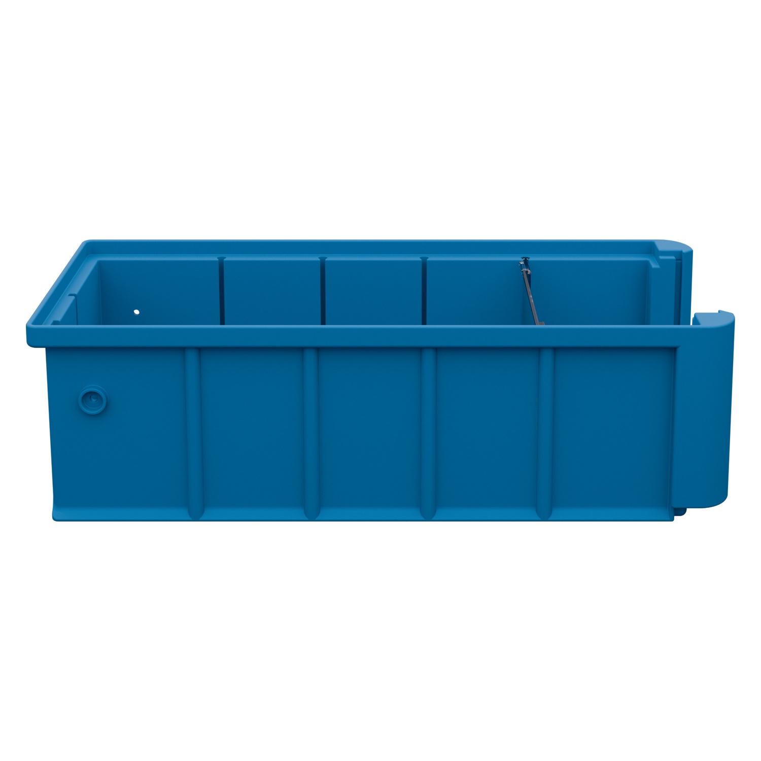 Полочный контейнер SK-3109 300х117х90 мм iPlast голубой с 1 поперечной перегородкой